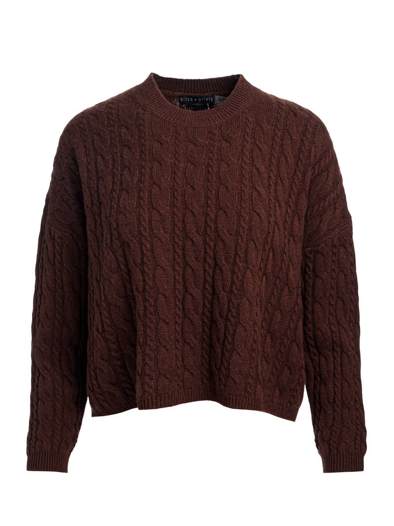 CECILIE CASHMERE CABLEKNIT PULLOVER 1