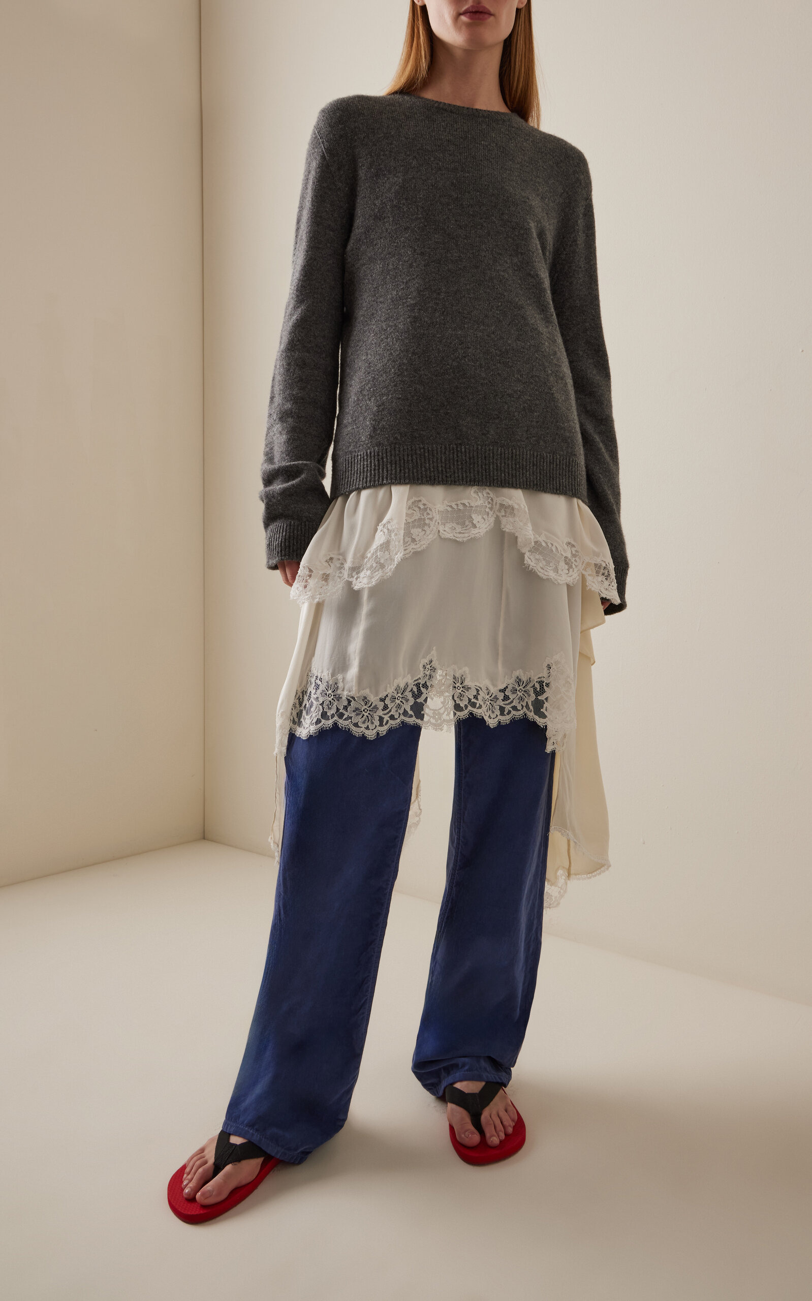 Tarley Cotton Straight-Leg Pants blue - 2