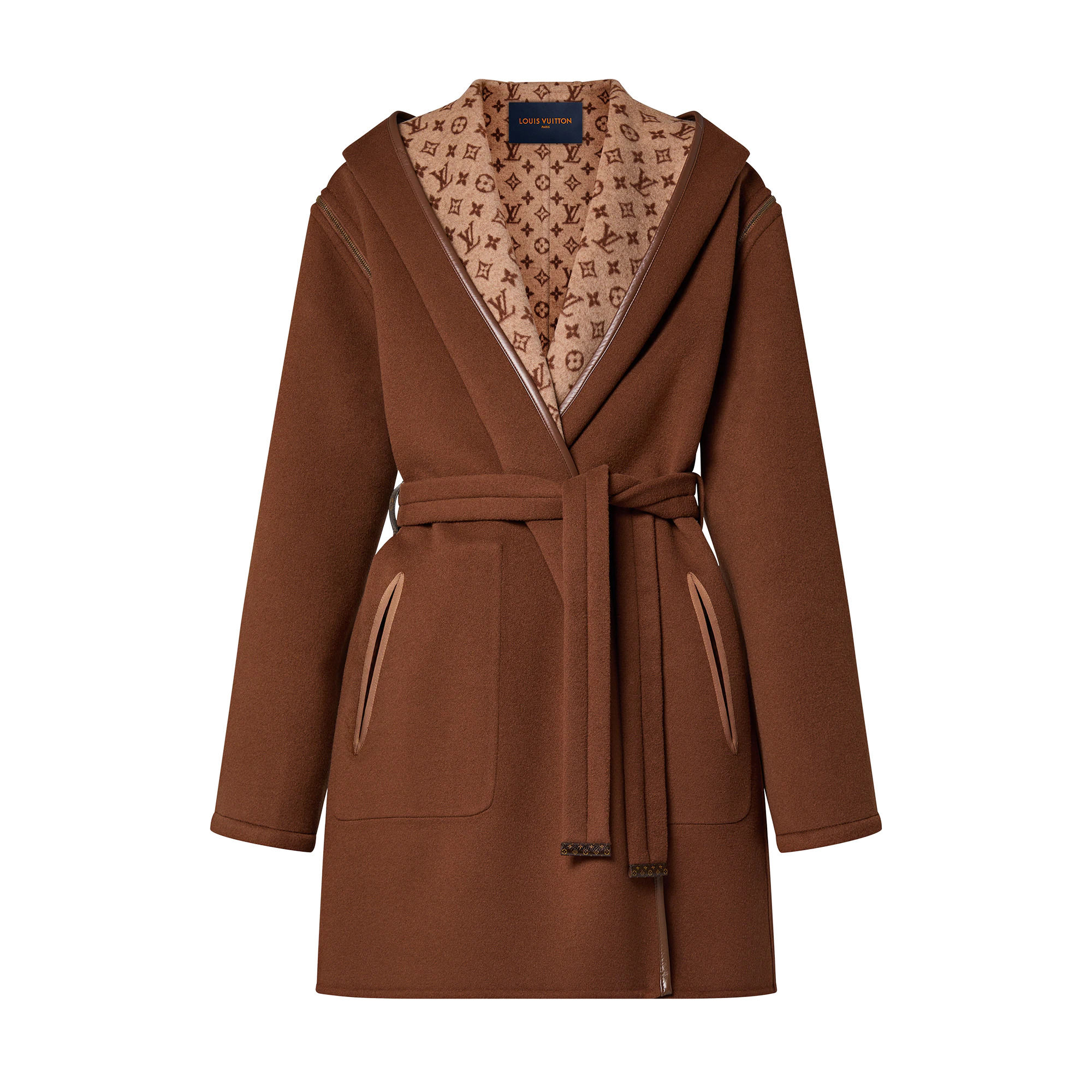 Reversible Zip-Off Wrap Coat - 1