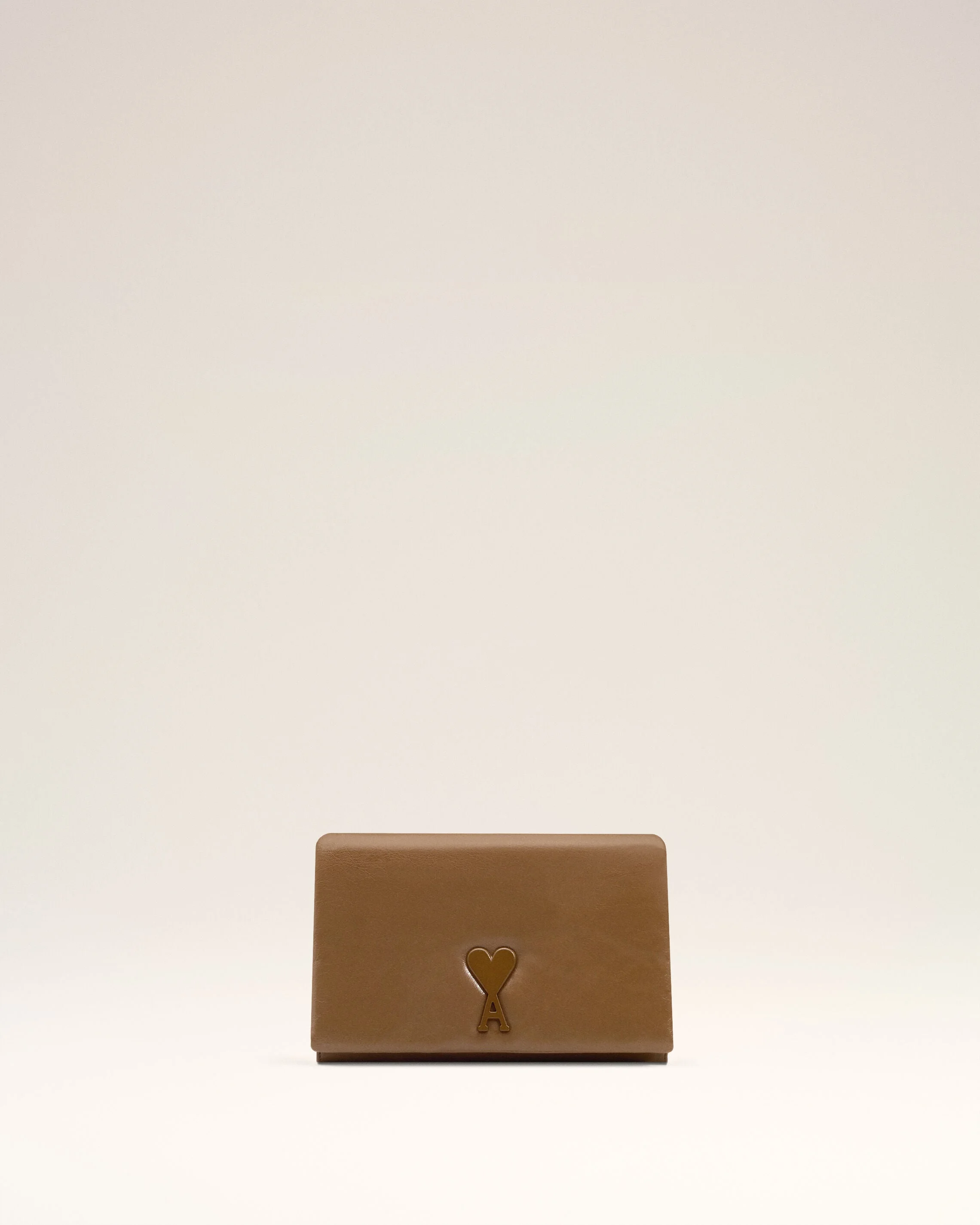 BROWN SMOOTH LEATHER VOULEZ VOUS WALLET STRAP - 1