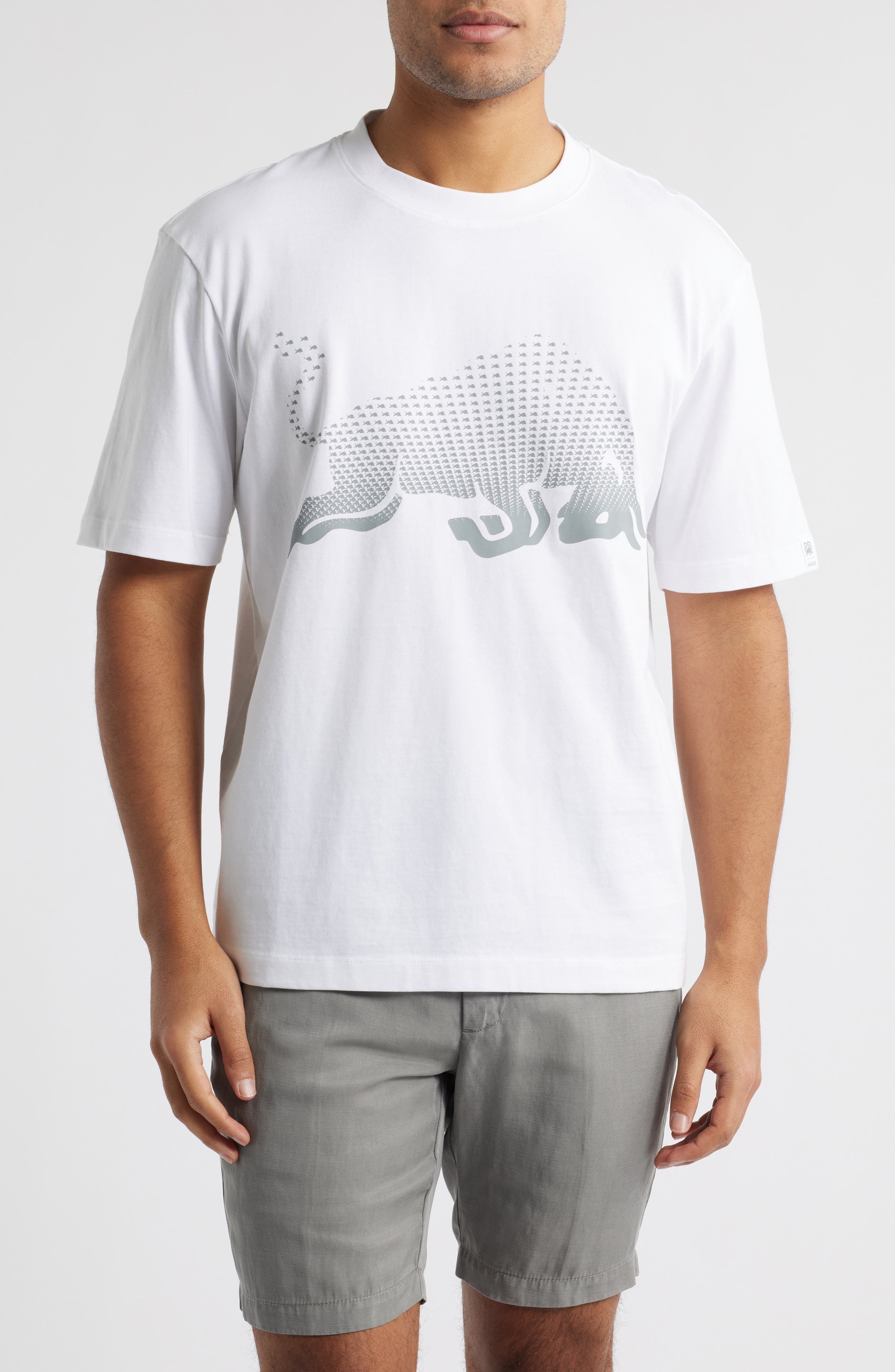 HUGO x RB Formula One™ Team Relaxed Fit Graphic T-Shirt in White at Nordstrom - 1