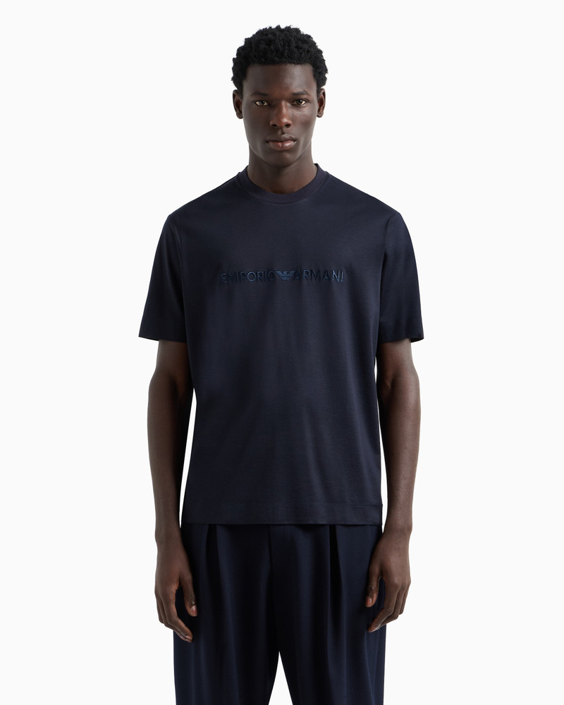EMPORIO ARMANI ASV JERSEY-LYOCELL BLEND T-SHIRT WITH EMPORIO ARMANI EMBROIDERY outlook