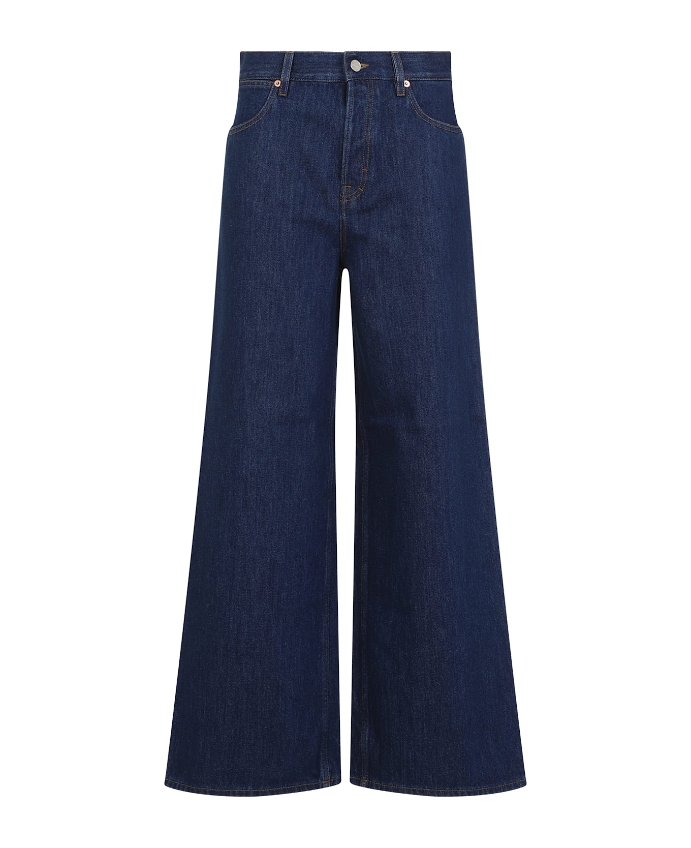 Wide Leg Denim Jeans - 2