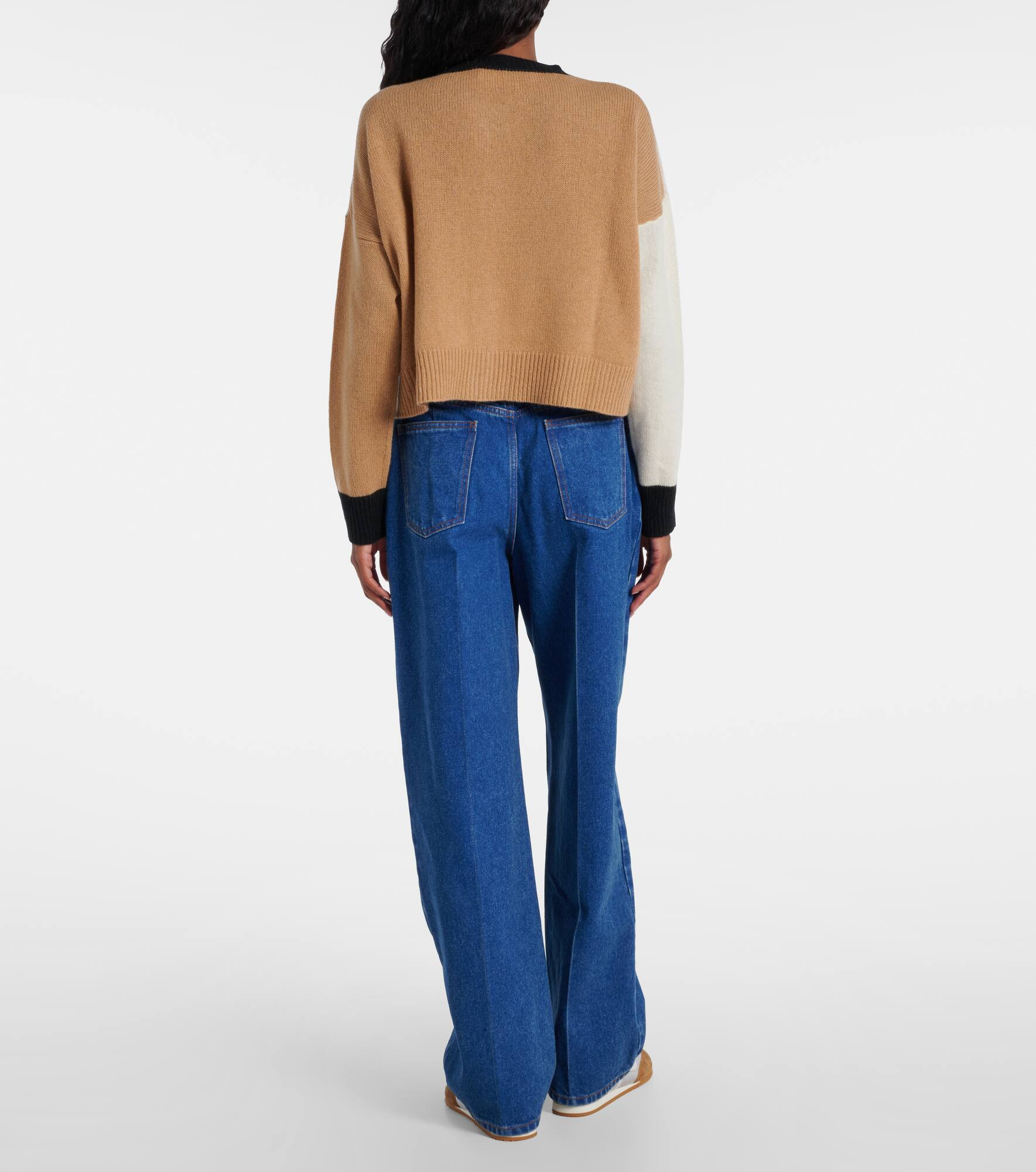 Colorblocked cashmere cardigan - 3