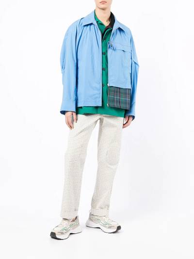 Kolor contrast panel bomber jacket outlook