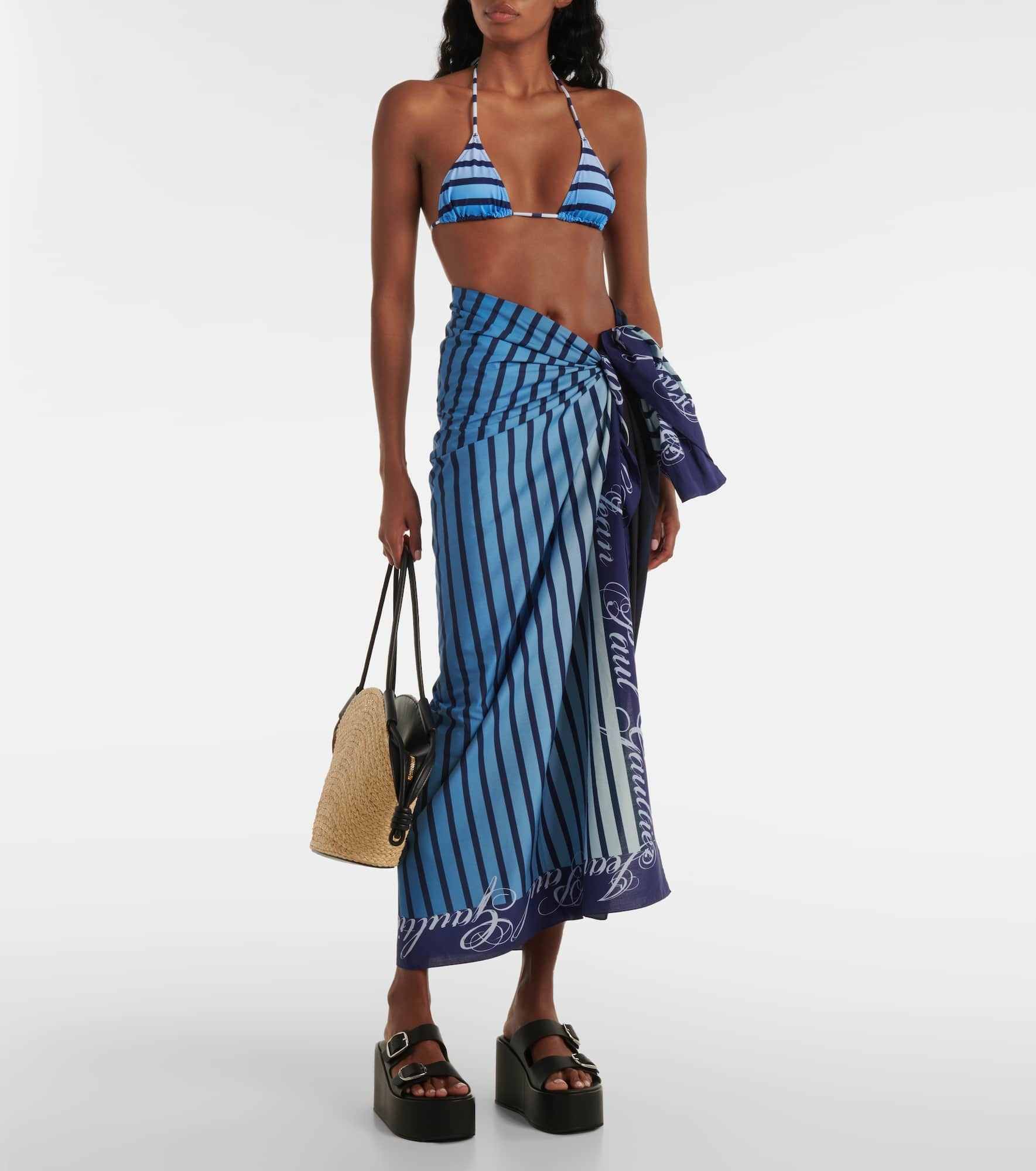 Printed cotton beach cover-up - 2