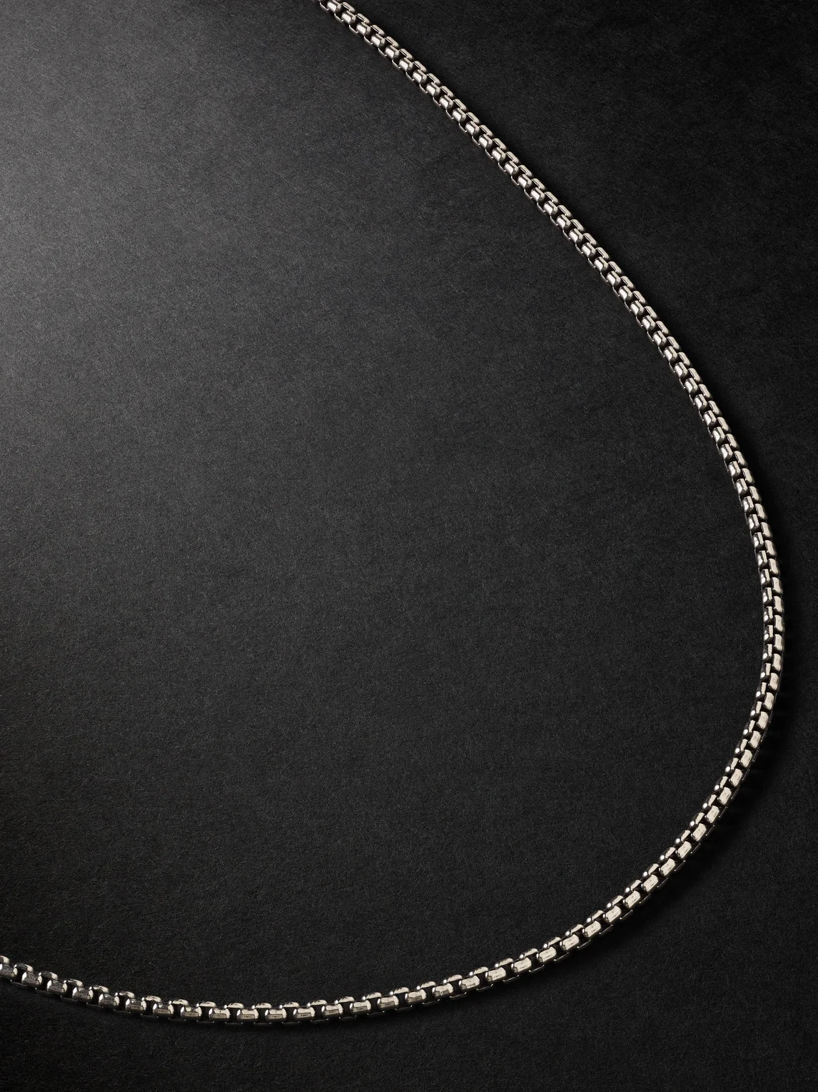 Box Chain Silver Necklace - 1