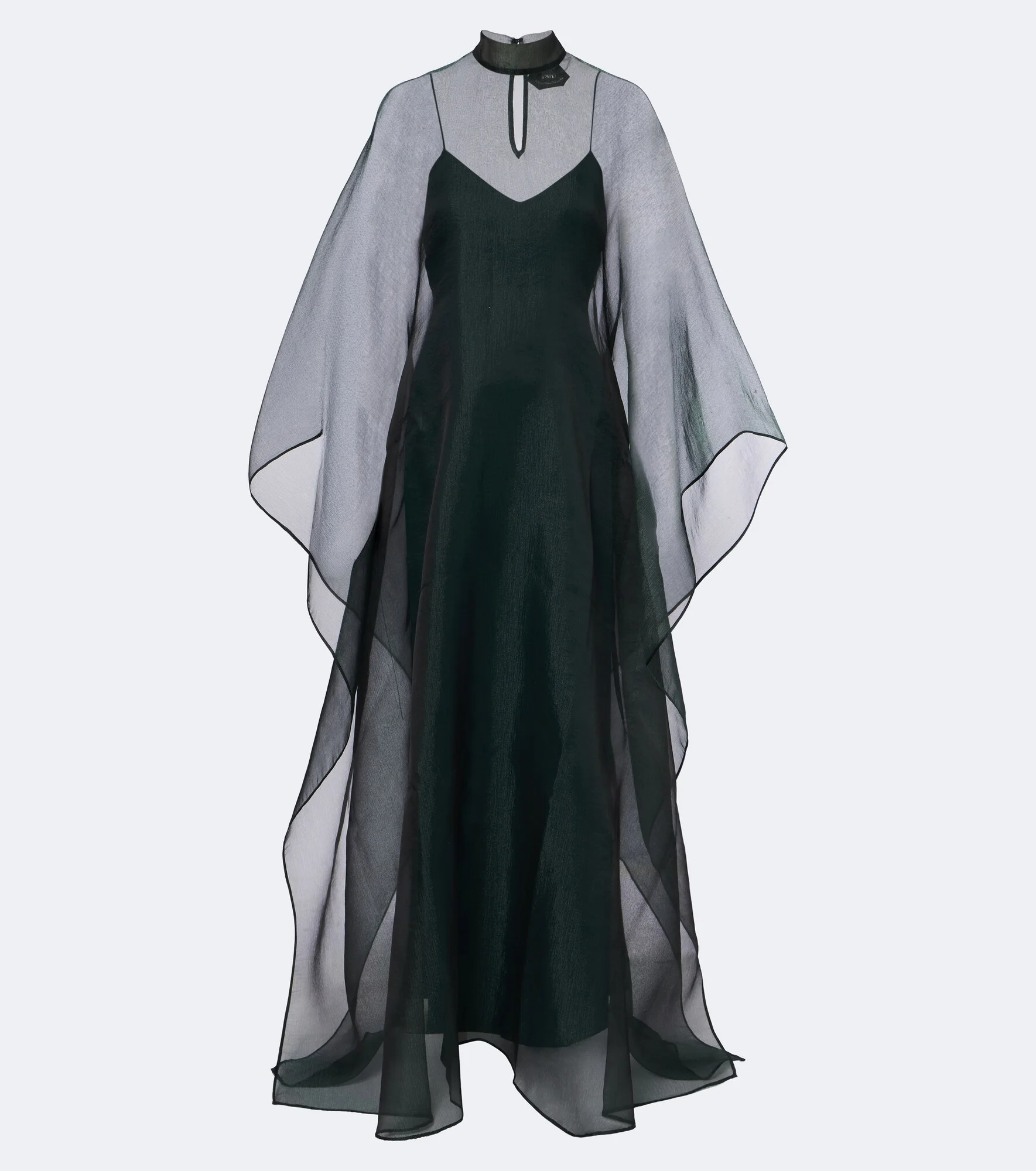 Sphinx sheer draped organza kaftan - 1