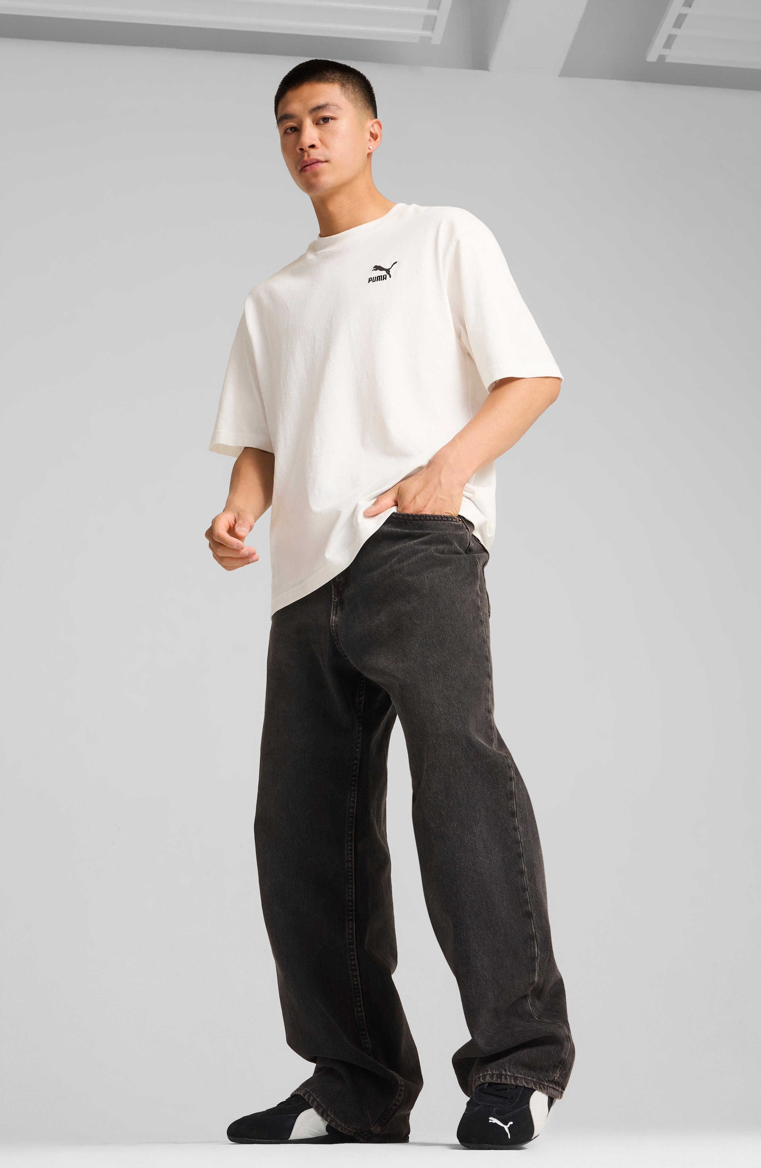 PUMA Speedcat OG Sneaker in Puma Black-Puma White at Nordstrom - 8