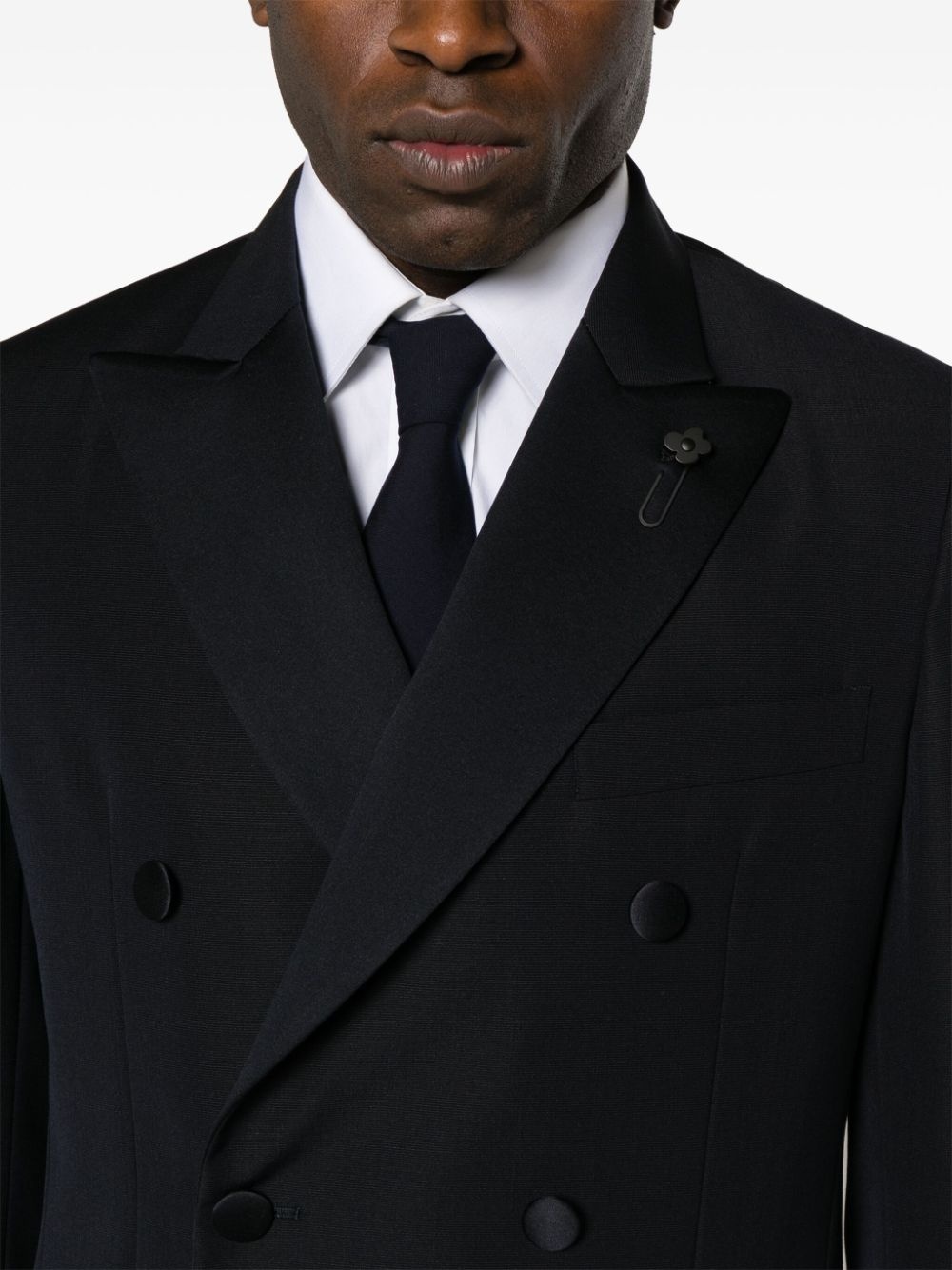 double-breasted wool-blend suit - 5