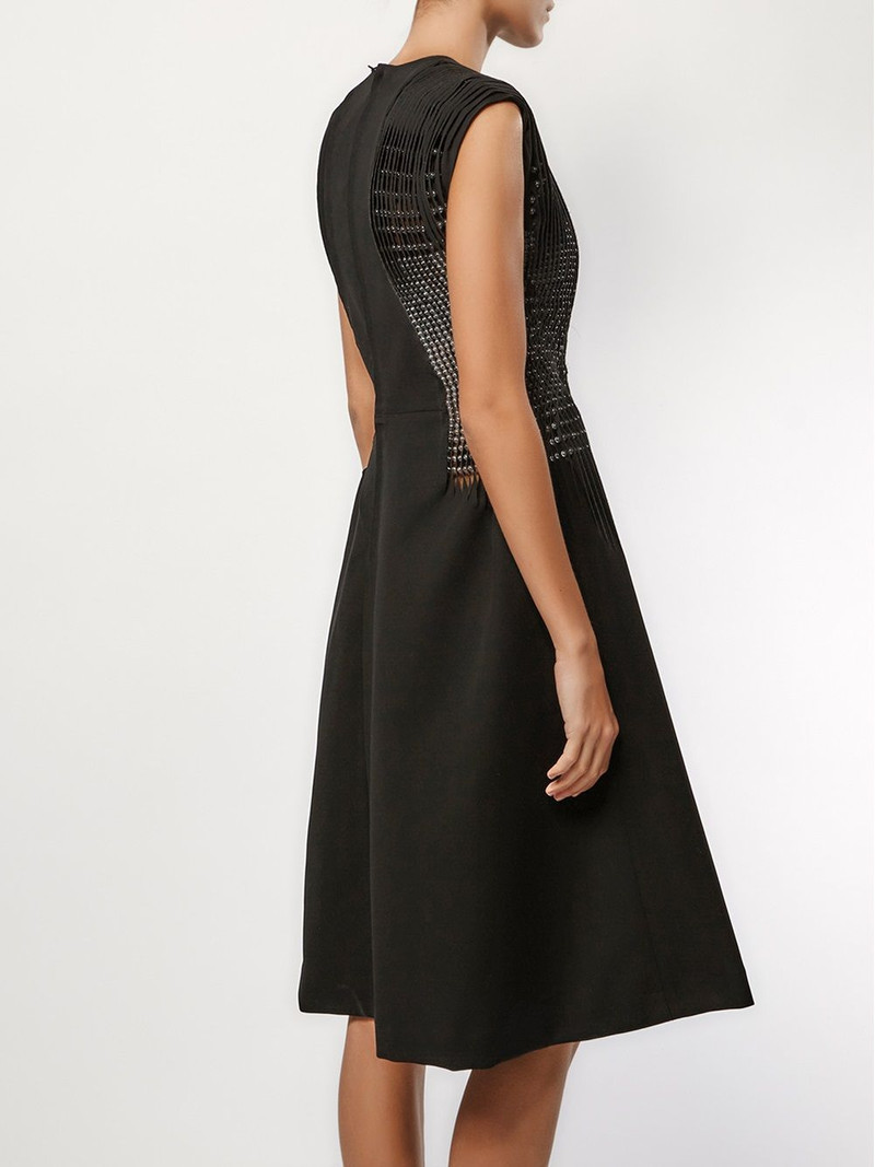 beaded panel flared dress 3