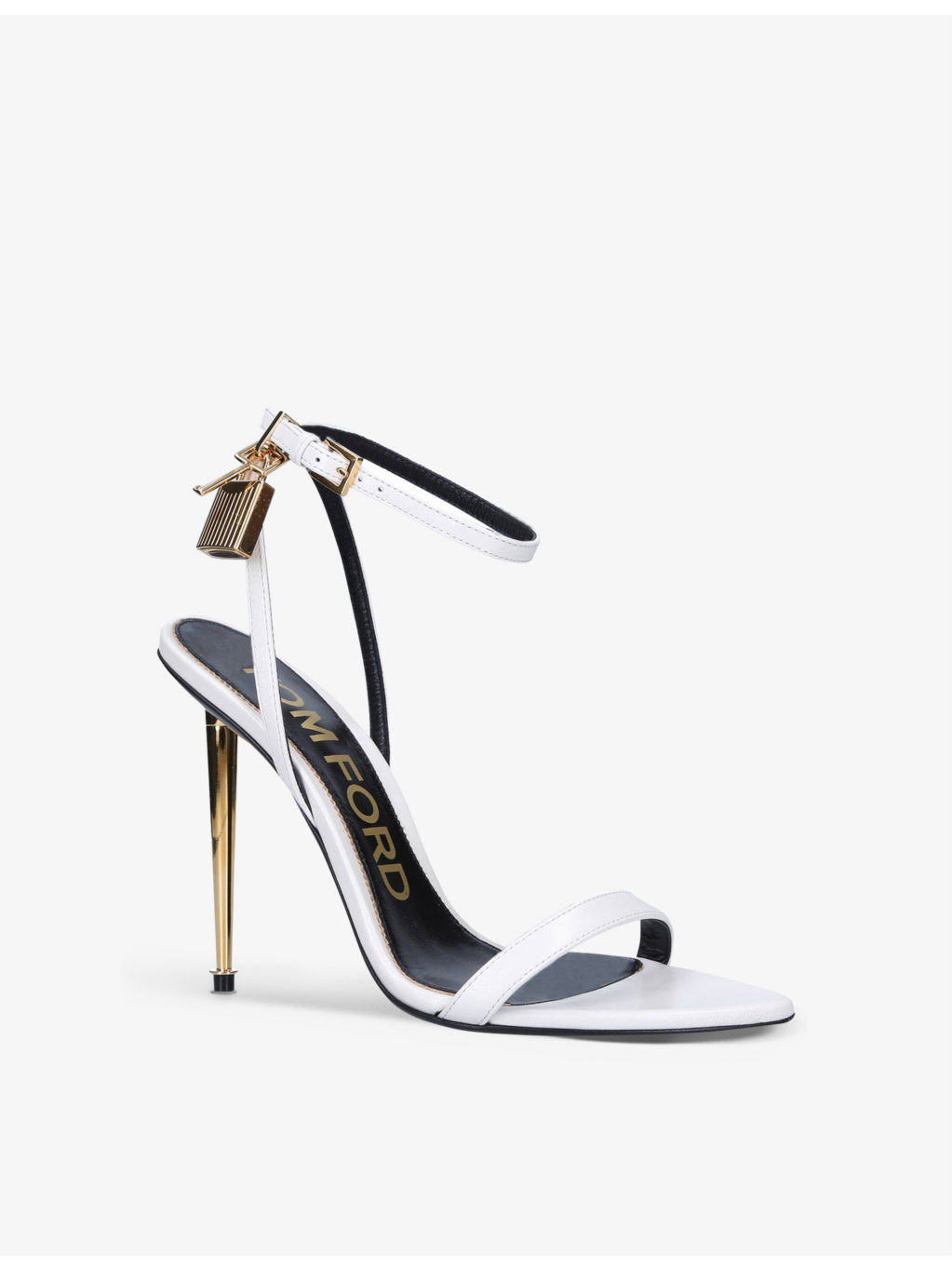 Padlock leather heeled sandals - 3
