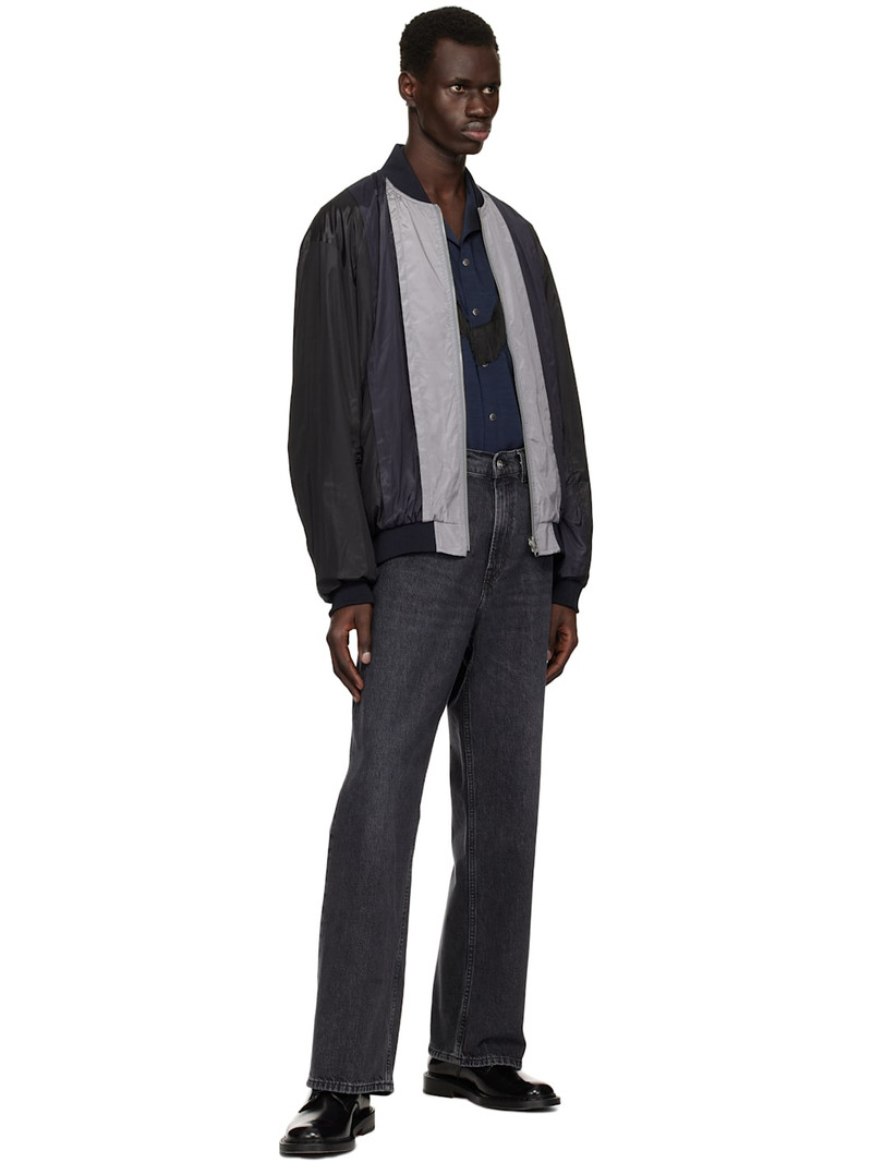 TOGA VIRILIS Black Polyester Cotton Taffeta Reversible Bomber Jacket outlook