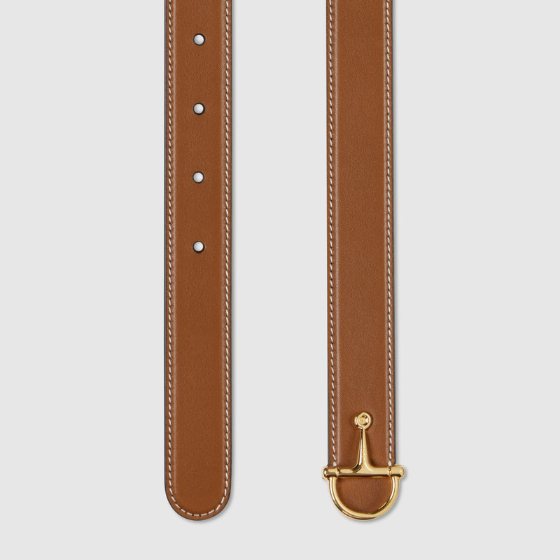 GUCCI Thin belt with half-Horsebit buckle outlook