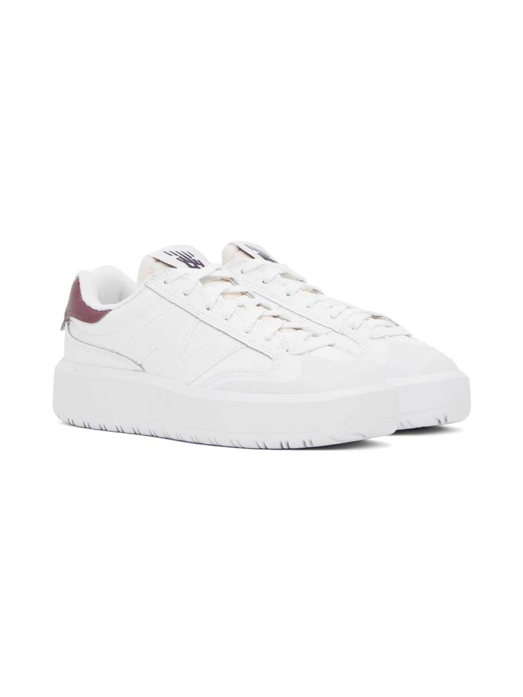 White & Burgundy CT302 Sneakers - 4