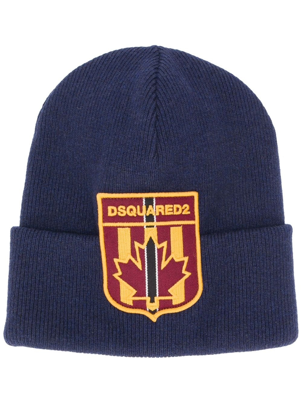 logo crest-appliqué beanie - 1