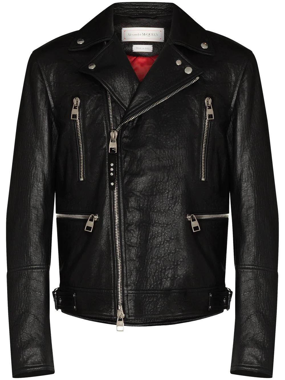 leather biker jacket - 1