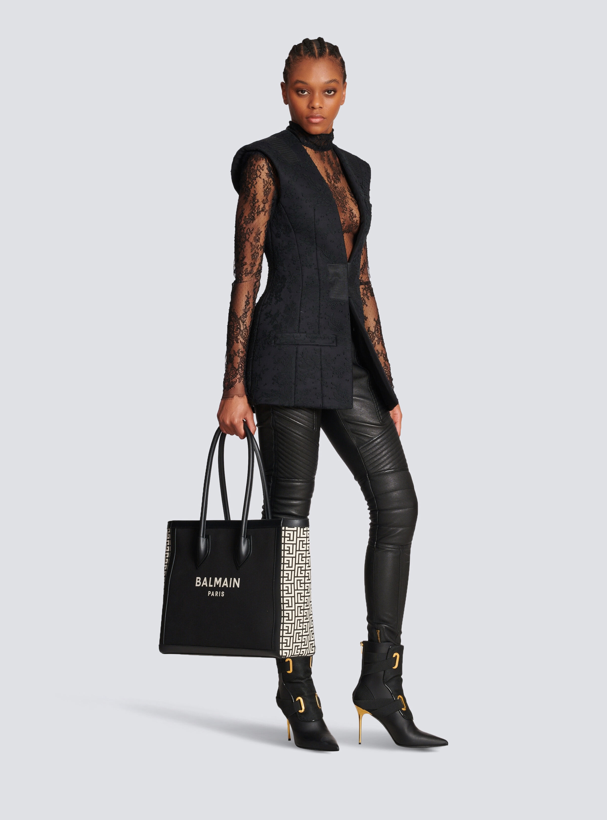 B-Army 42 canvas tote bag with leather inserts - 2