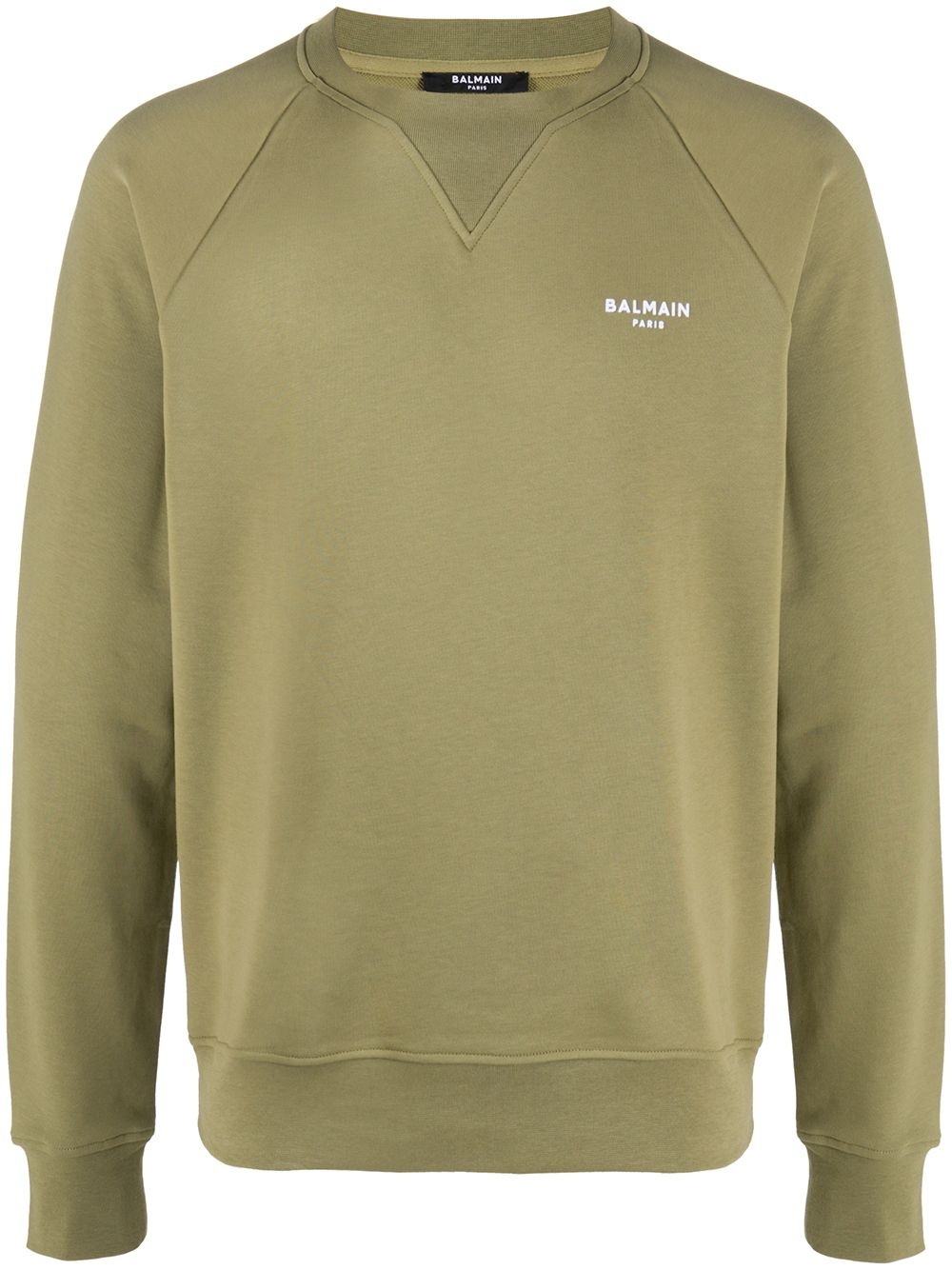 flocked logo sweatshirt - 1