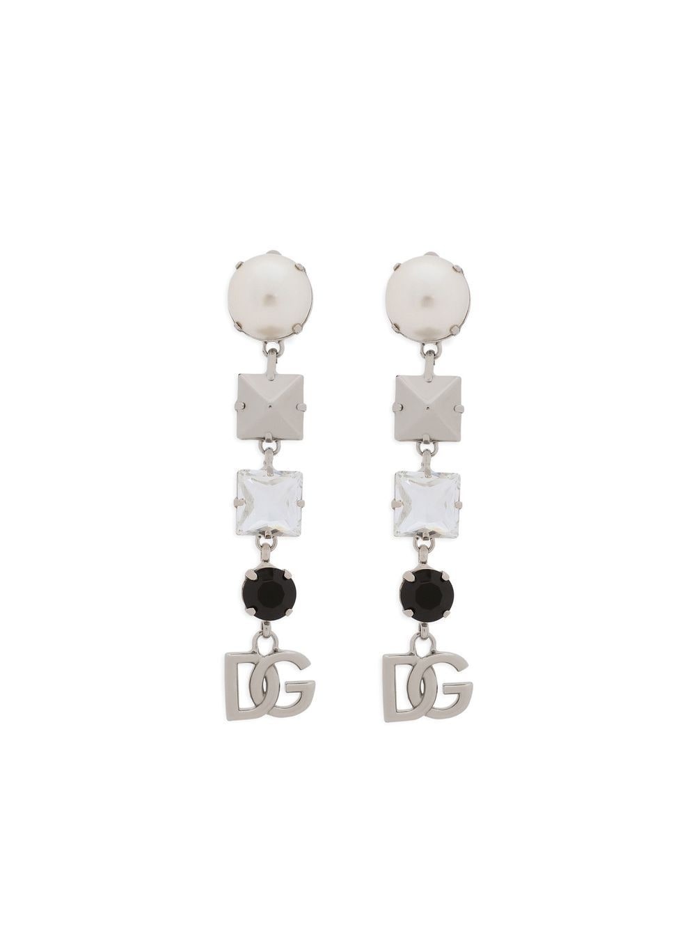 logo pendant earrings - 1