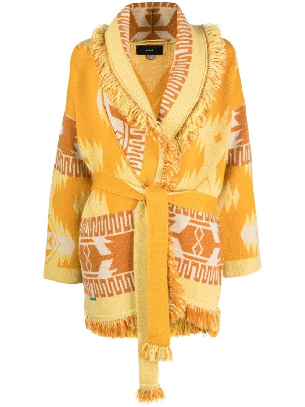 Icon jacquard cashmere cardigan - 1