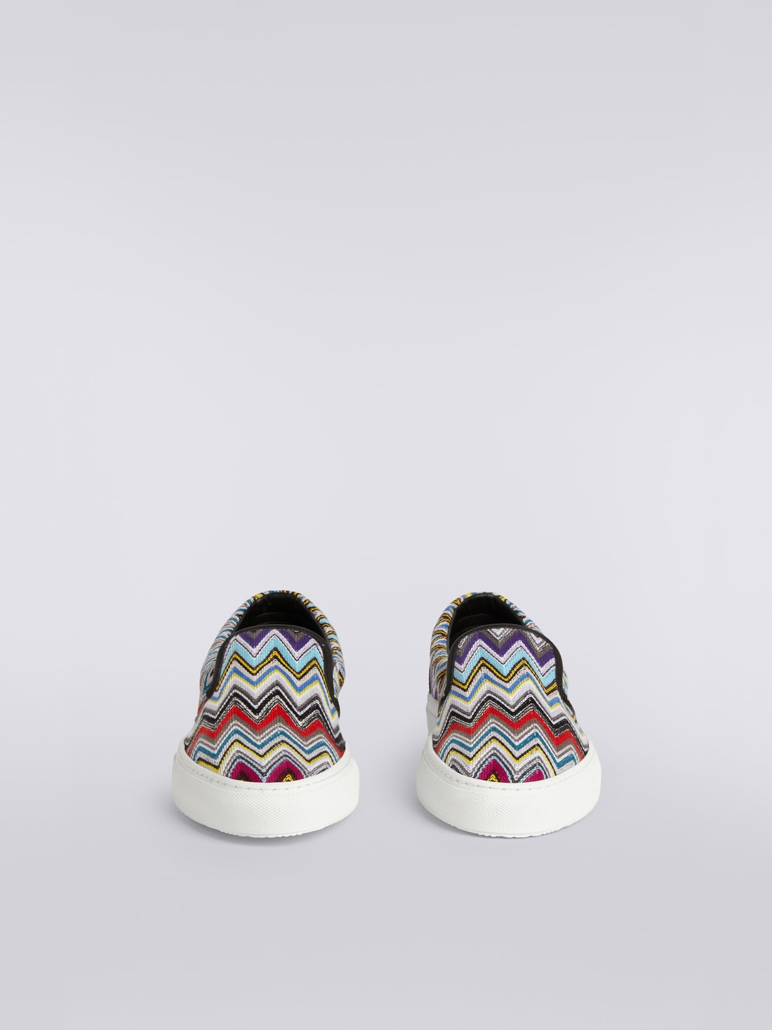 Slip-on trainers with multicoloured zigzag upper - 3