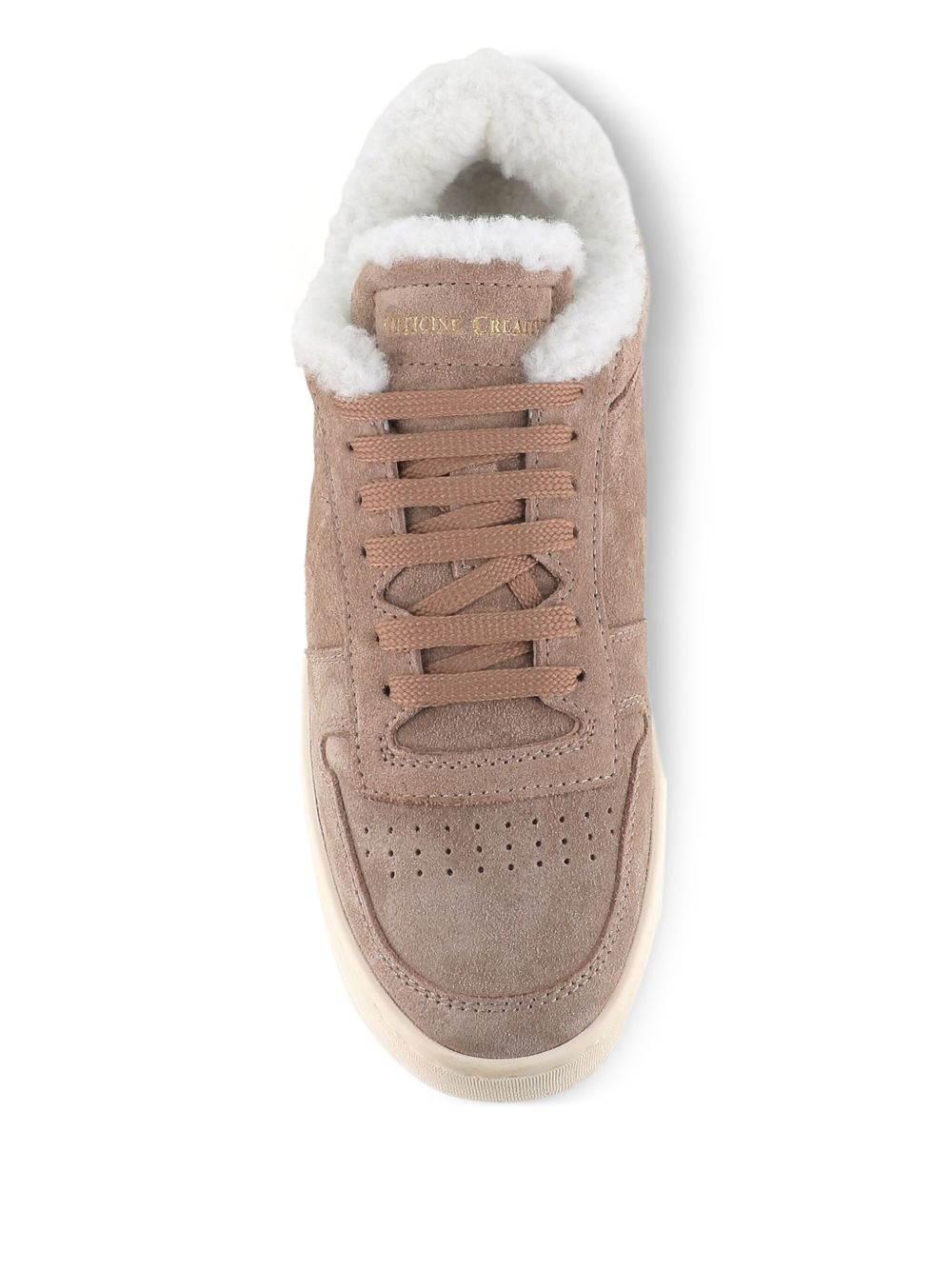 suede fur-lined sneakers - 5