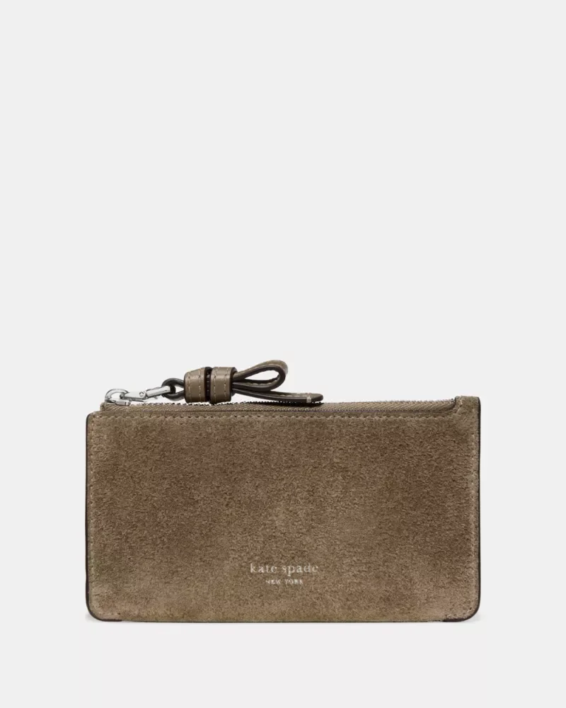 Loop Suede Zip Card Case - 1