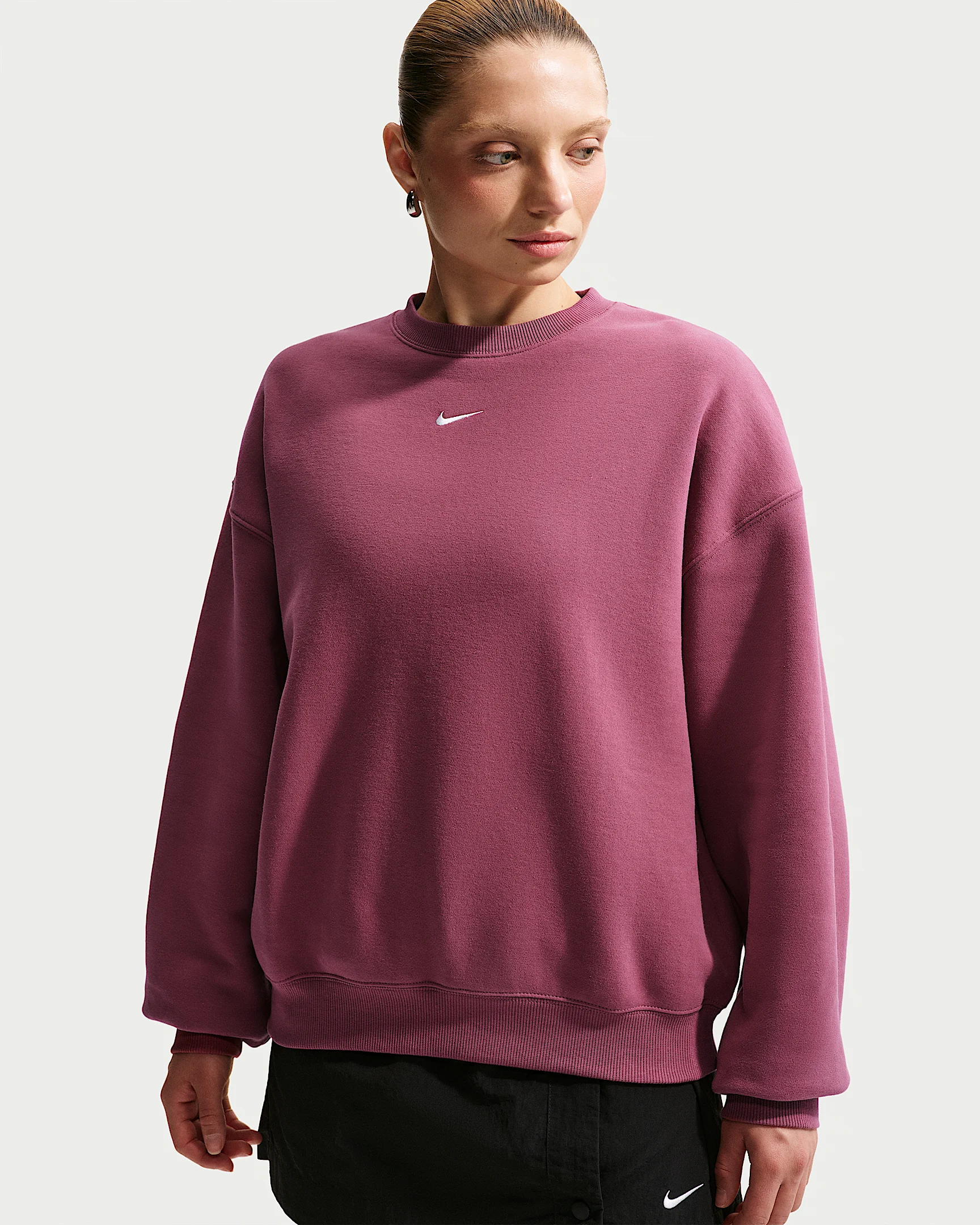 Nike Studio Fleece Medium Weight Women's Oversized Crew - 1