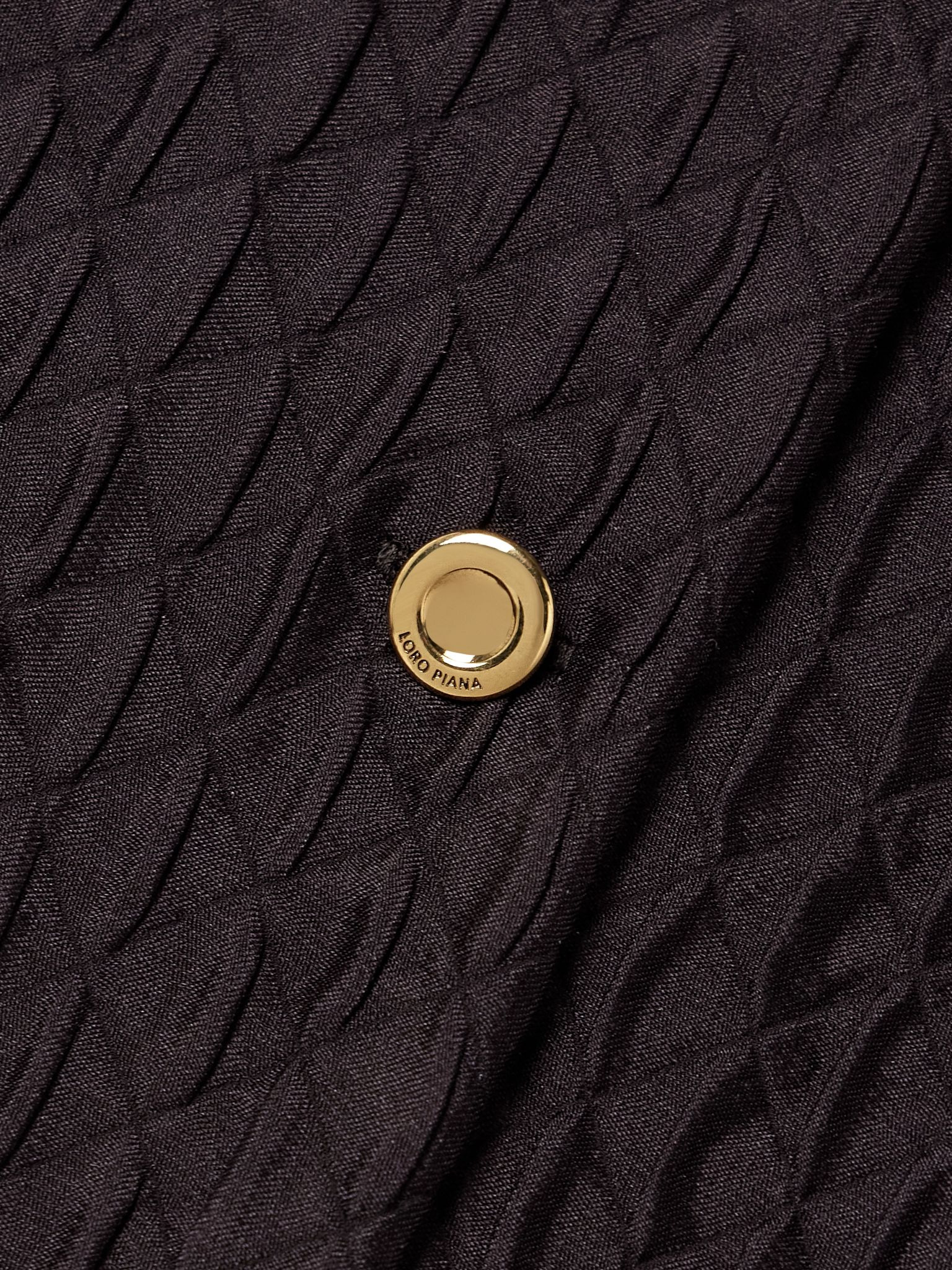 Cropped quilted silk-cloqué jacket Brown - 4