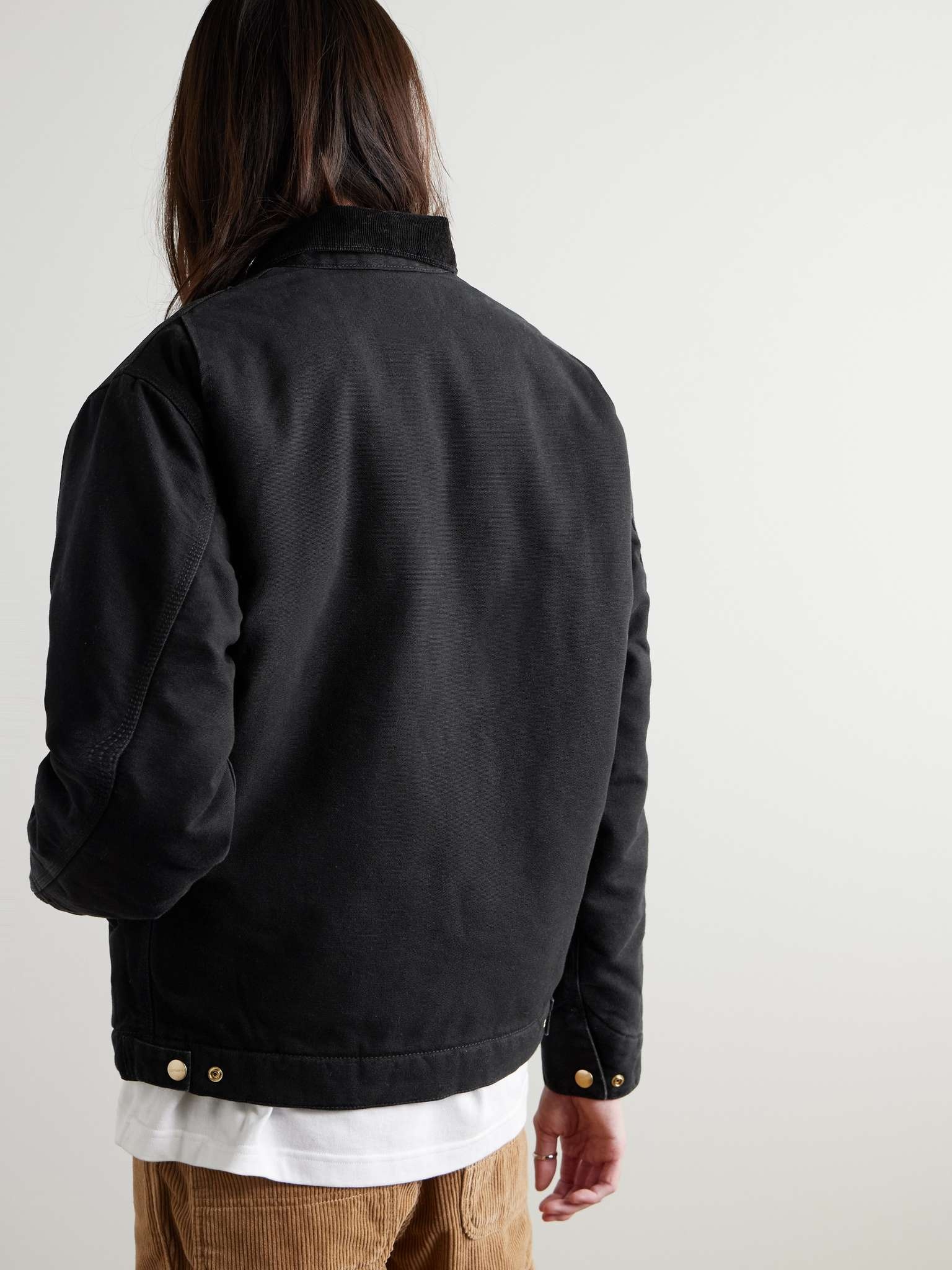 OG Detroit Corduroy-Trimmed Padded Organic Cotton-Canvas Jacket - 5