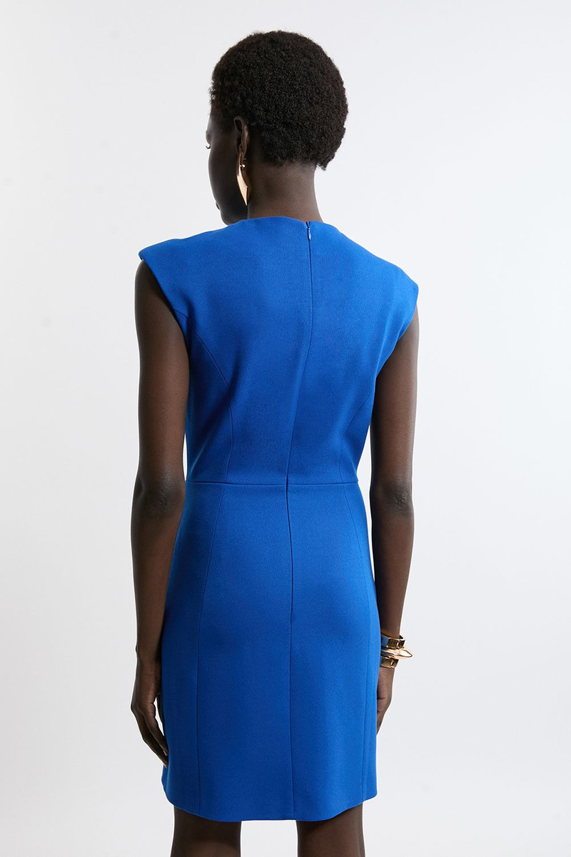 Structured Crepe Tailored Mini Dress 5