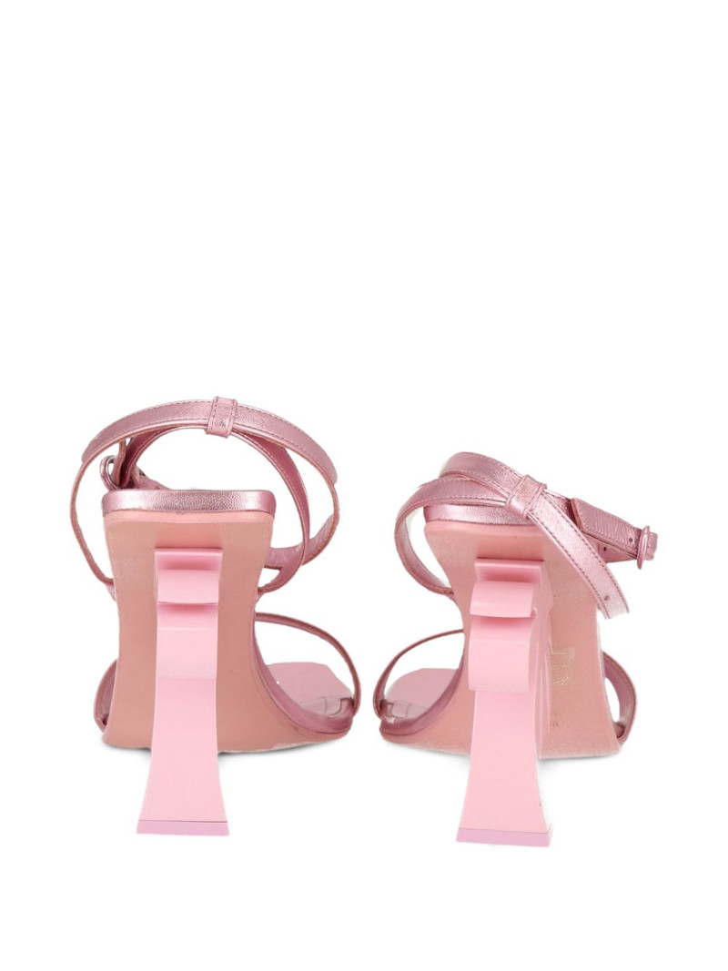 Palm Angels square-toe heeled sandals outlook