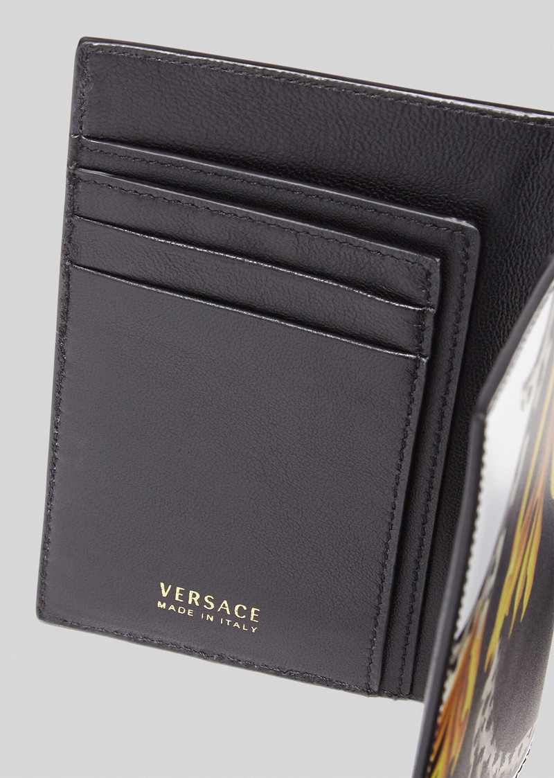 VERSACE Virtus Acanthus Print Passport Holder outlook