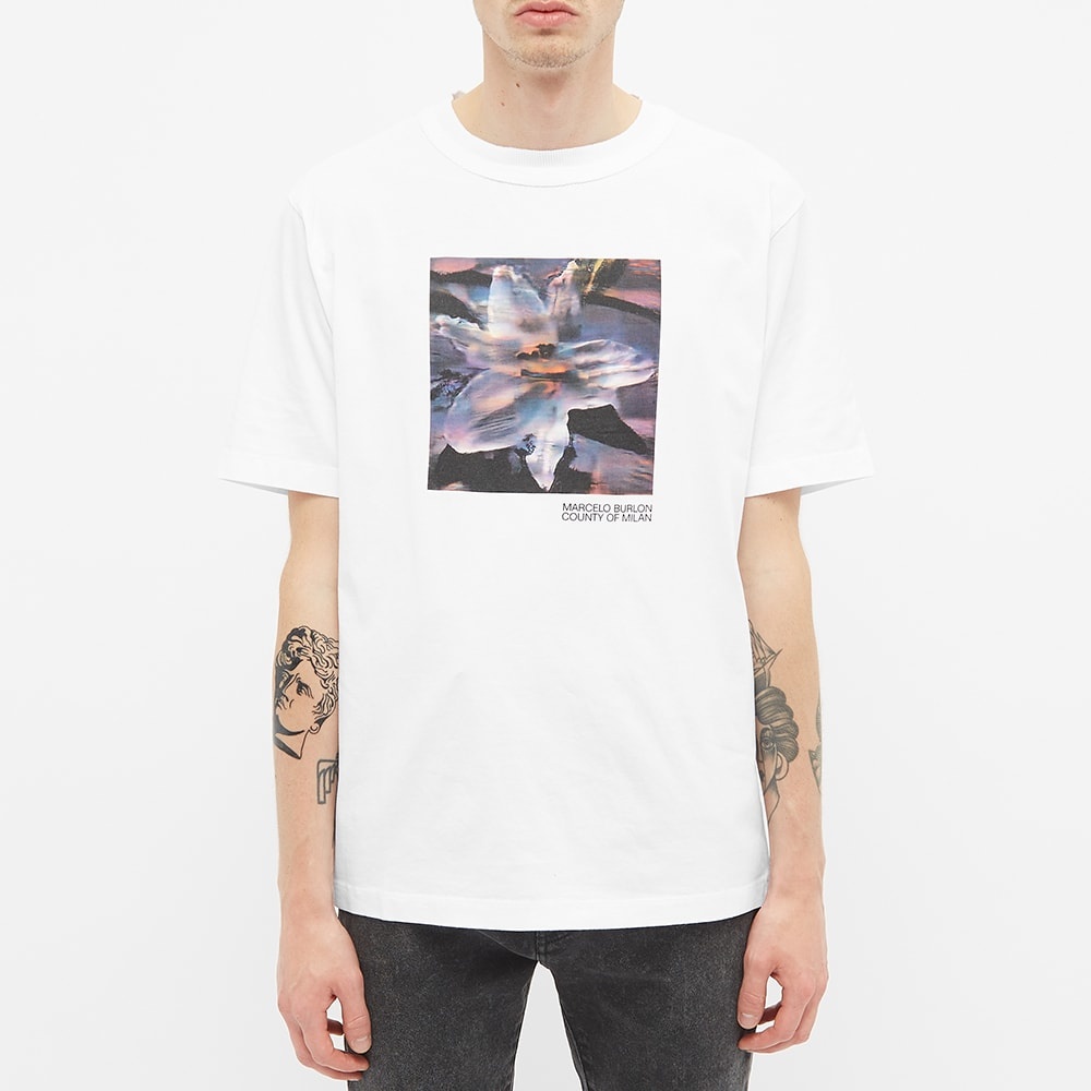 Marcelo Burlon Lilium Double Neck Rib Tee - 4