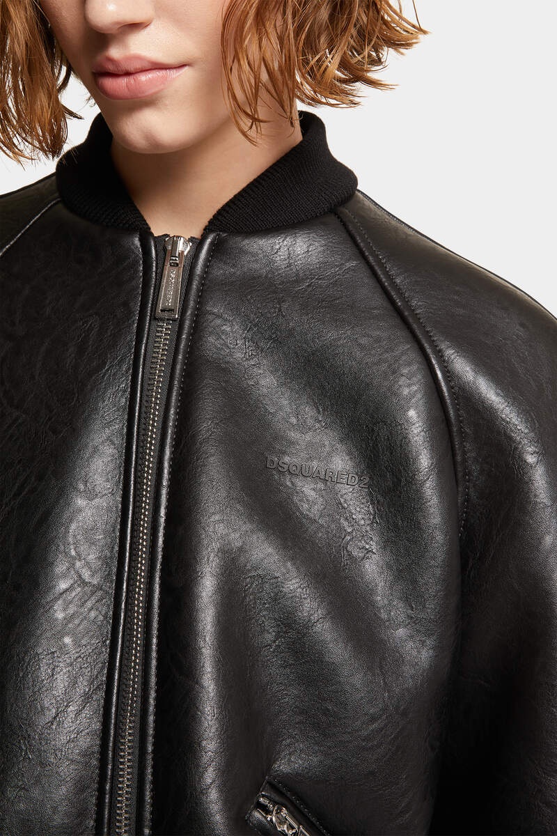 FAUX SHEARLING BOMBER JACKET - 6