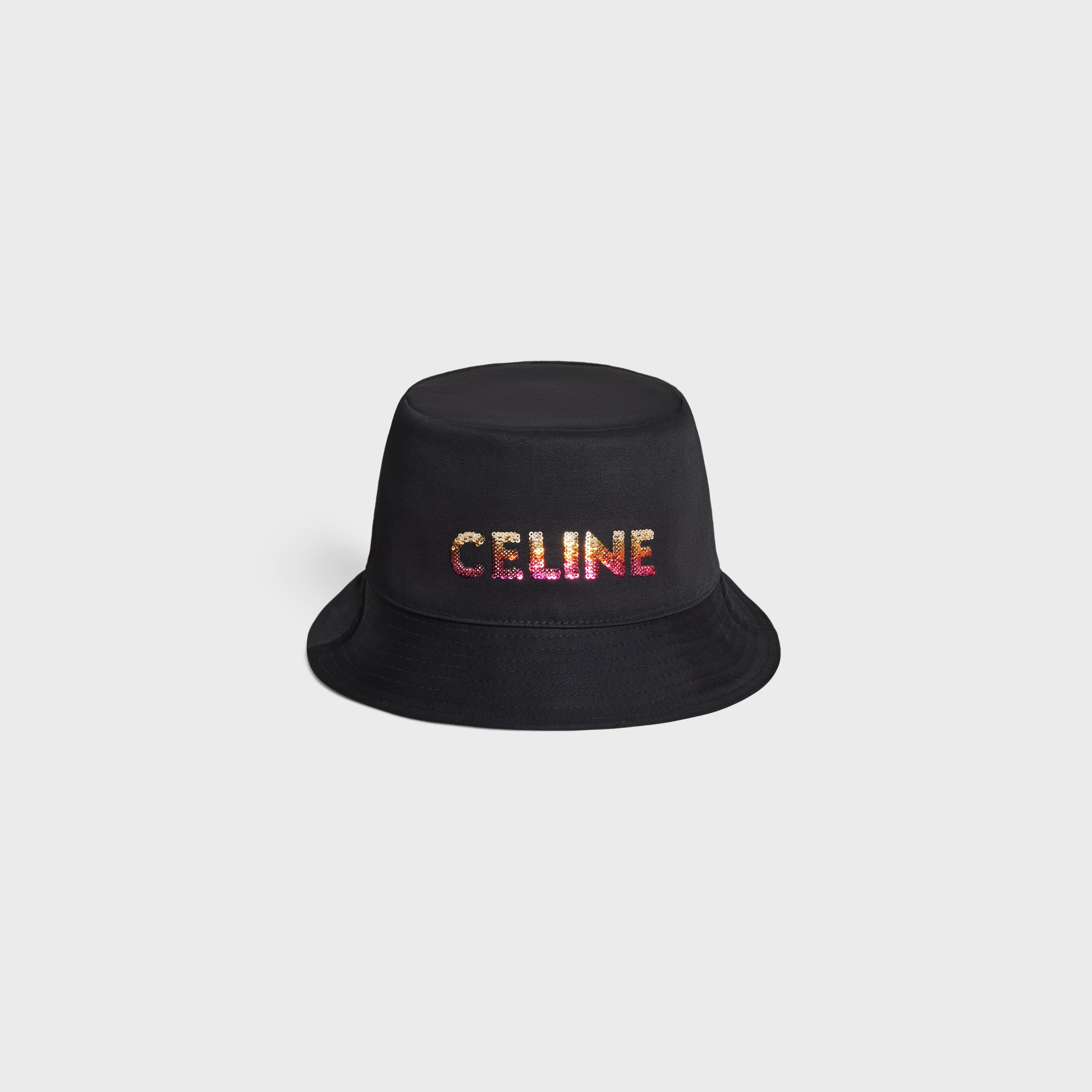CELINE EMBROIDERED BUCKET HAT IN COTTON GABARDINE - 1