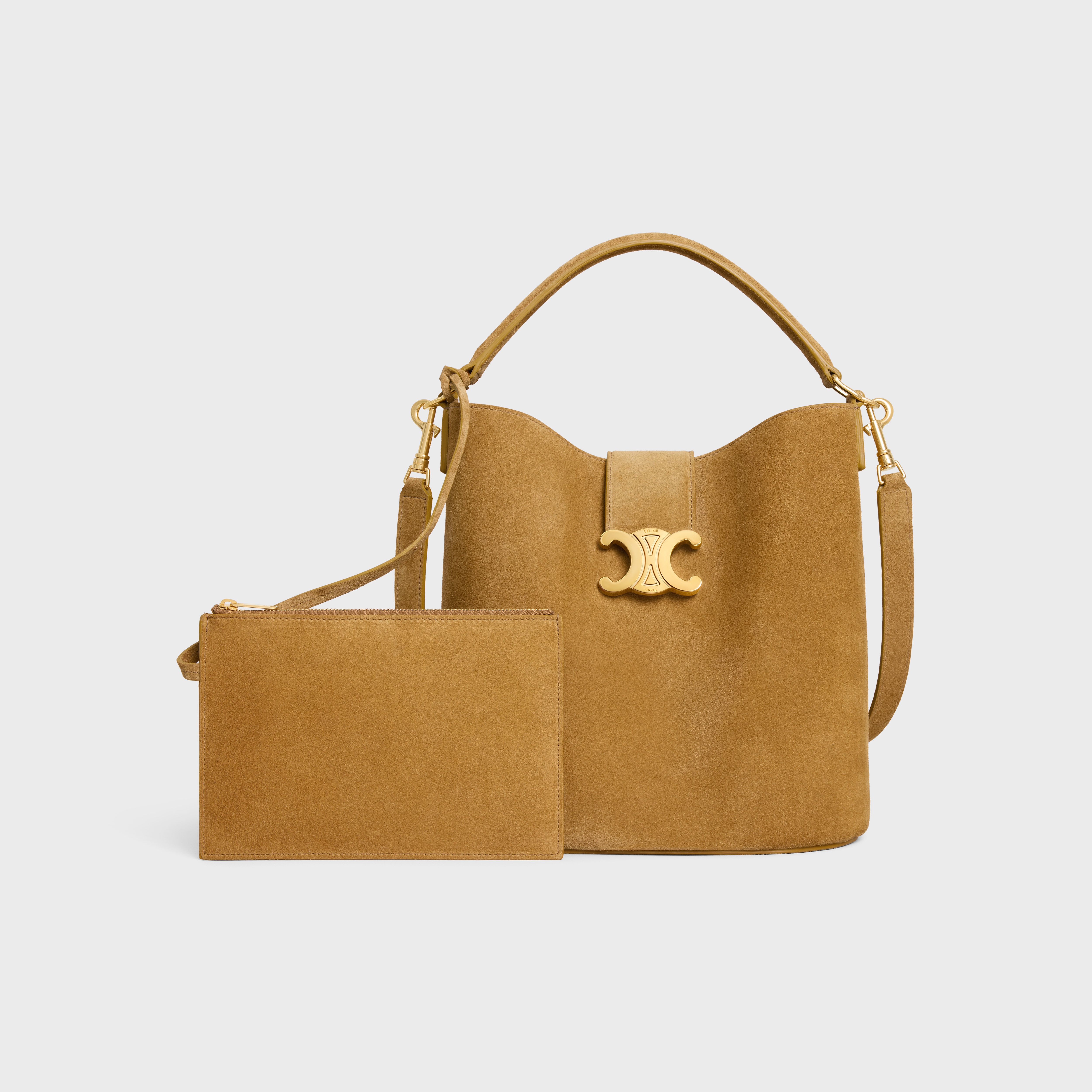 MEDIUM LOUISE BAG in SUEDE CALFSKIN - 6