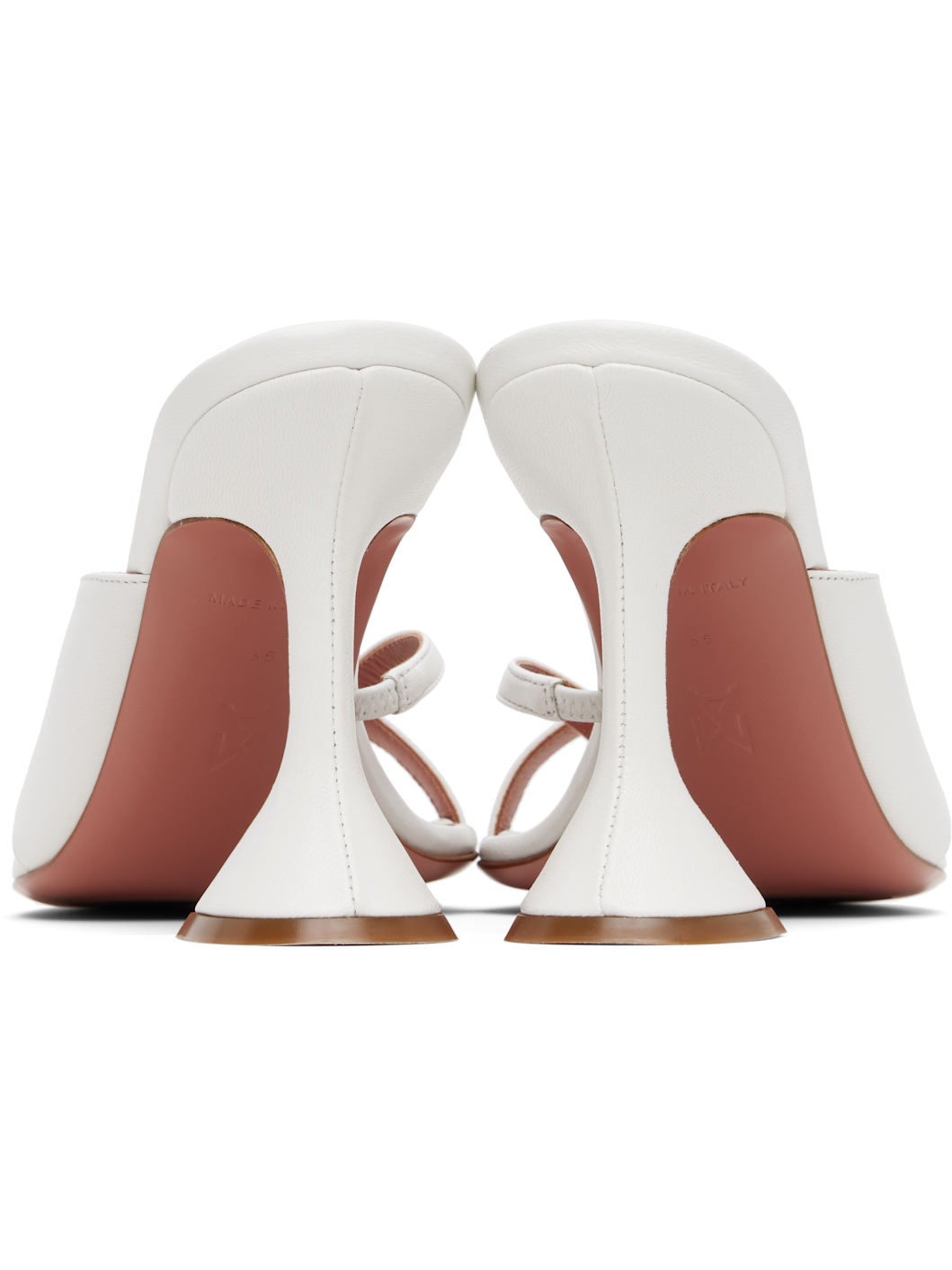 White Shiona Slipper Heeled Sandals - 2