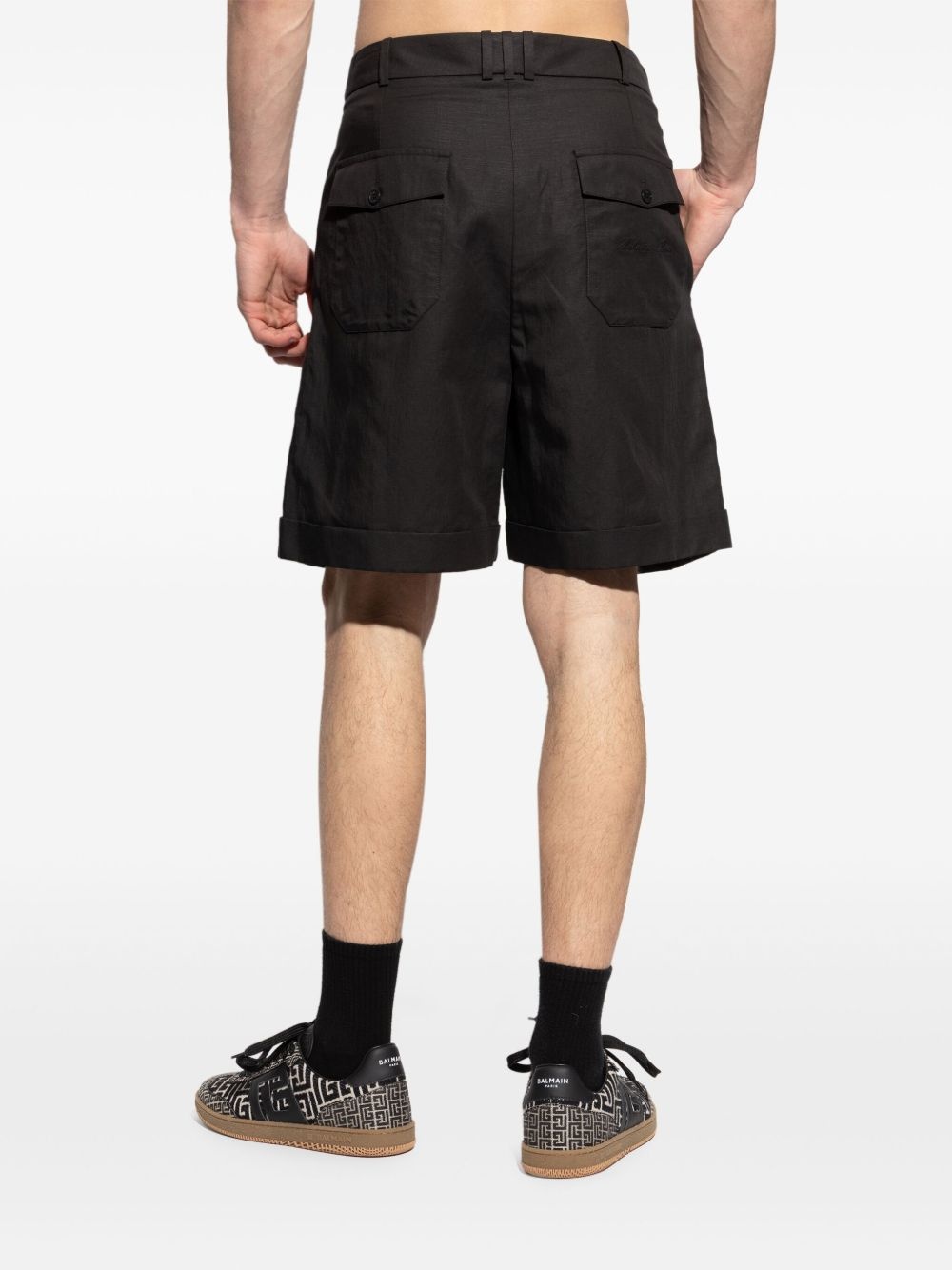 pleated tailored shorts - 4