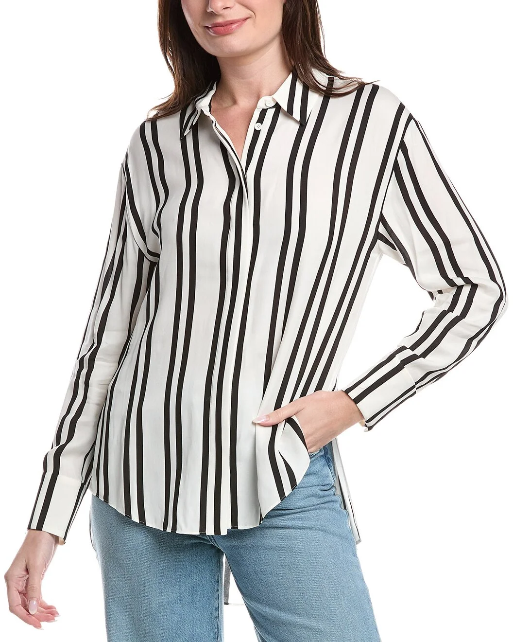 alice + olivia Dimitra Oversized High-Low Shirt - 1