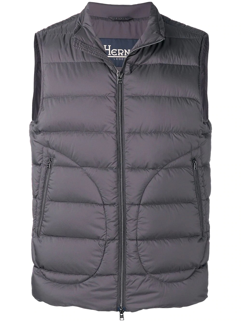 zipped padded gilet - 1