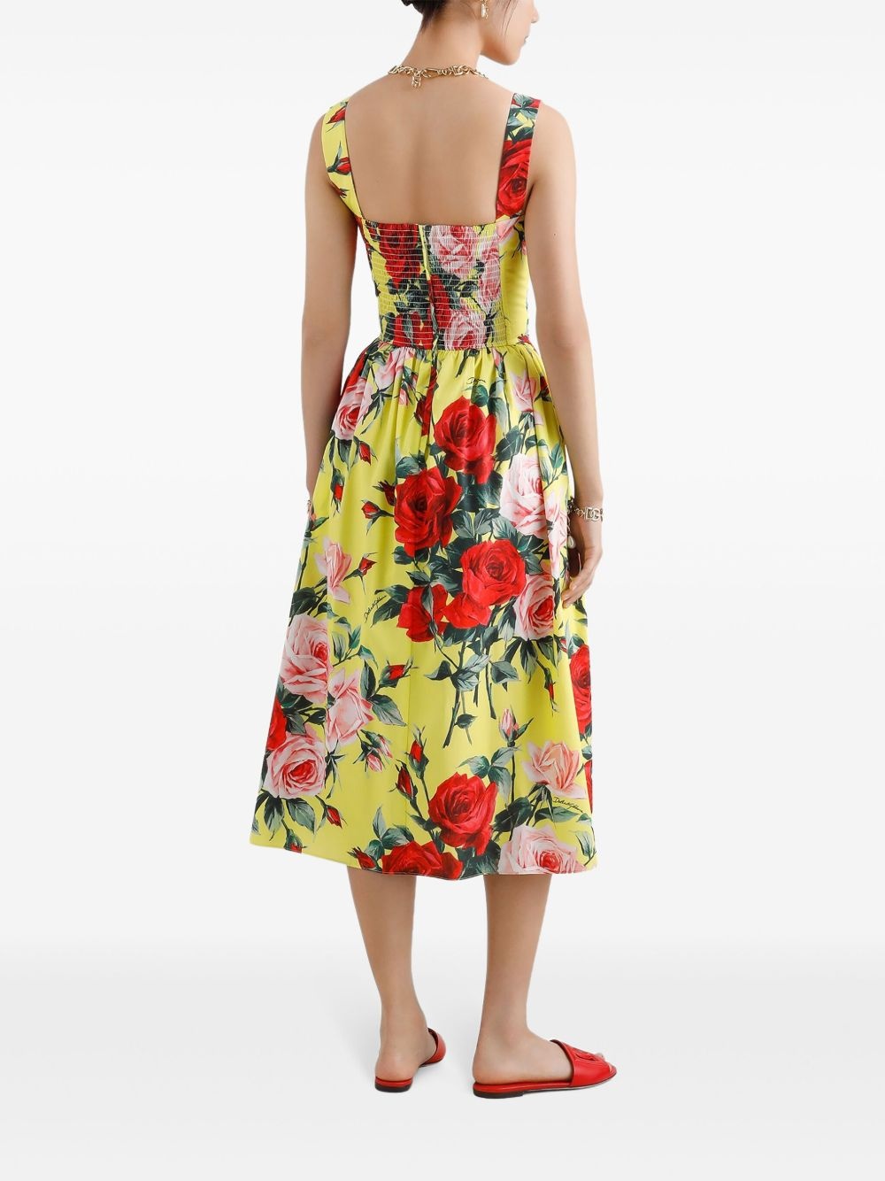 floral-print midi dress - 3
