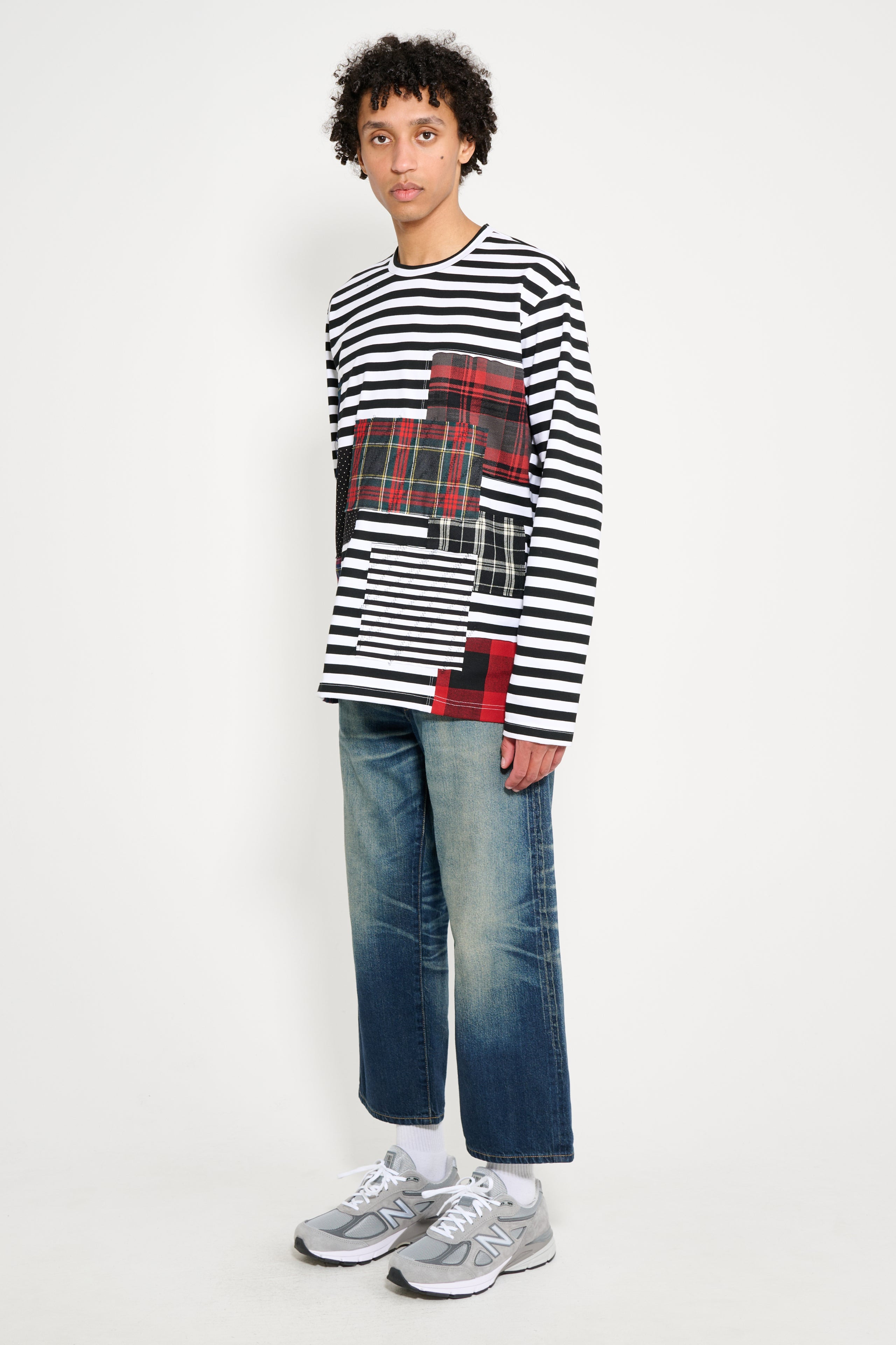 JUNYA WATANABE MAN CROPPED JEANS VINTAGE WASH - 6