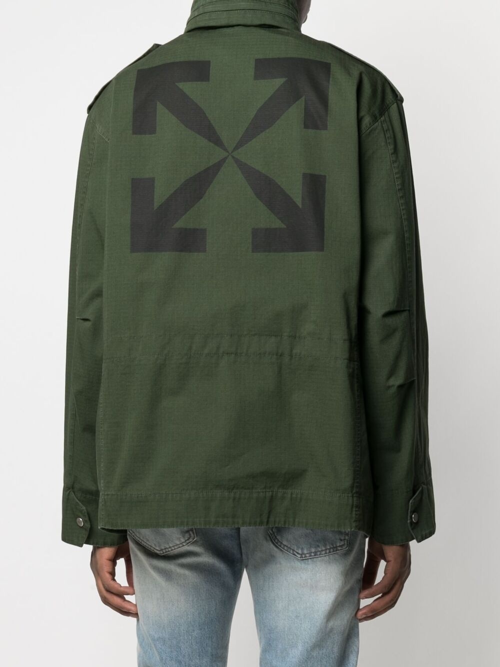 Arrows-motif hooded jacket - 4