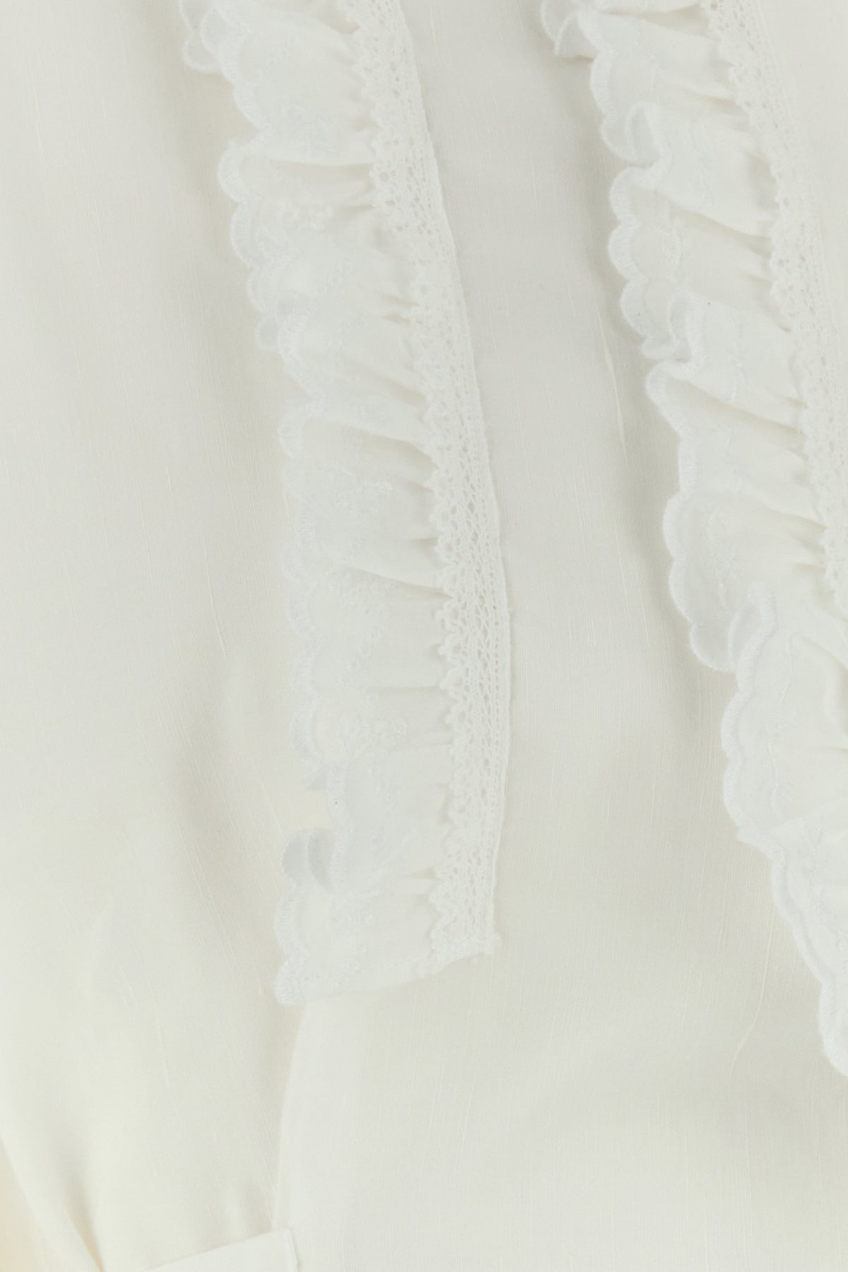 White cotton blend shirt dress - 5