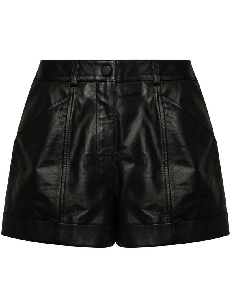 leather shorts 1