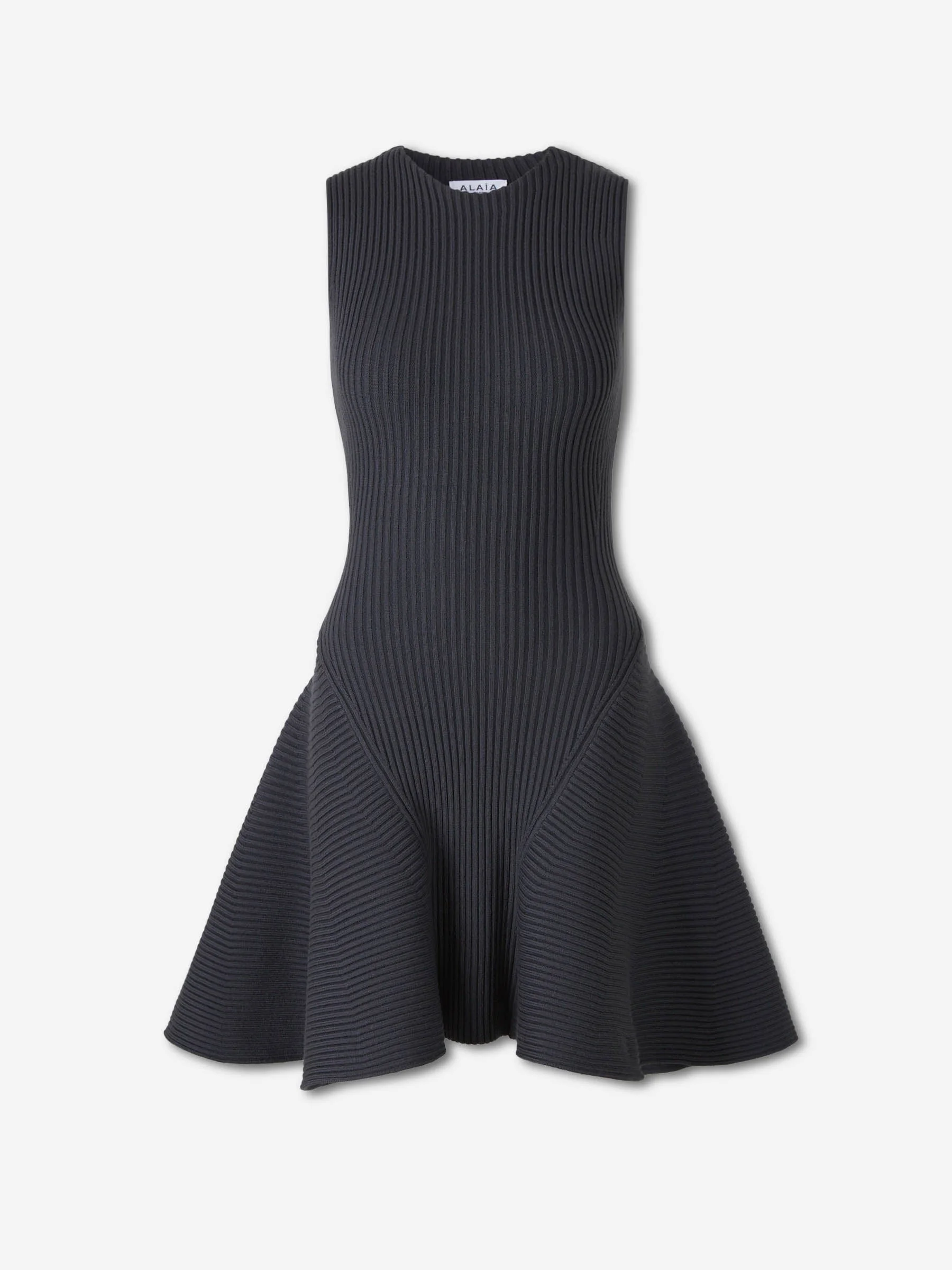 RIBBED SKATER DRESS - 1