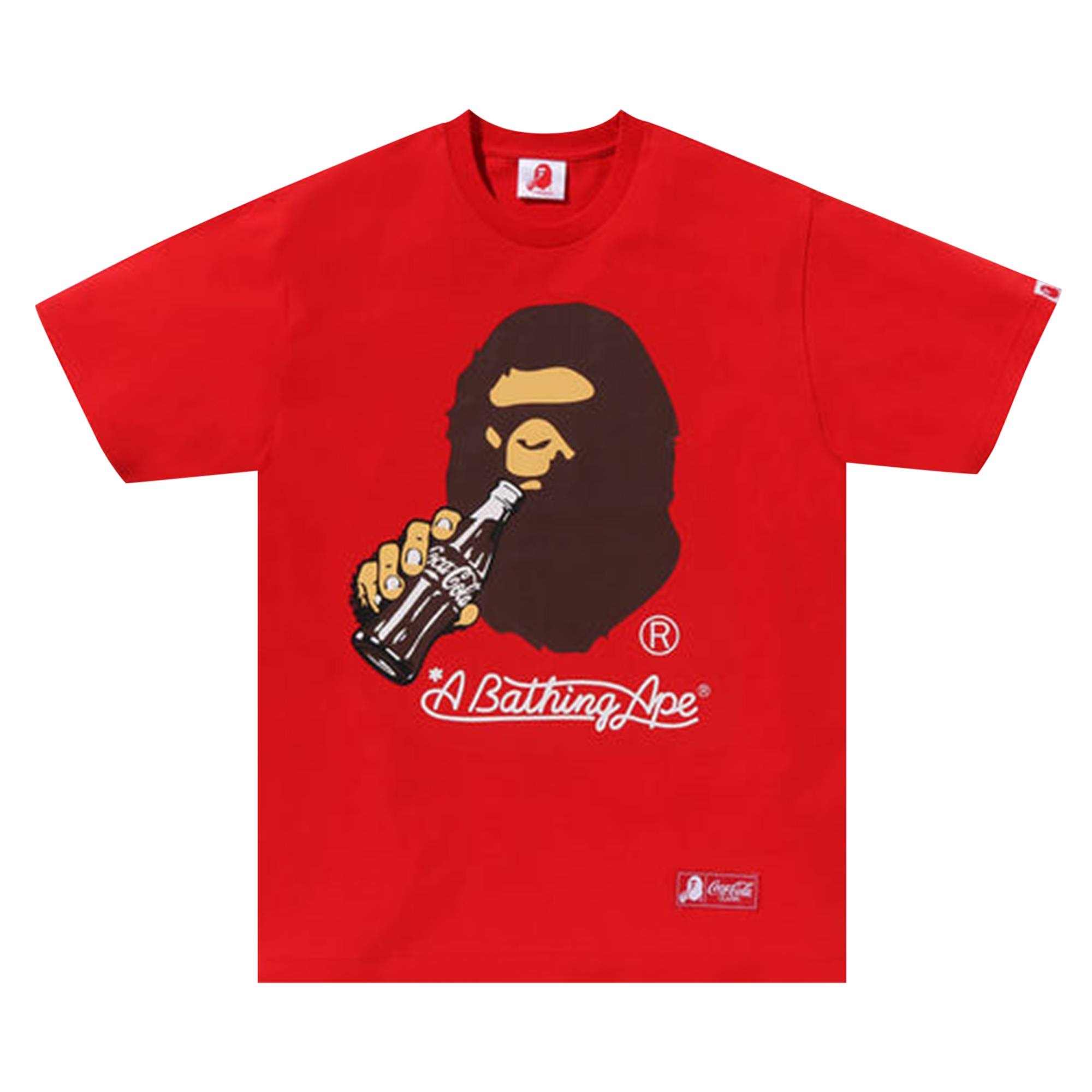 A BATHING APE® BAPE x Coca-Cola Ape Head Tee 'Red' | REVERSIBLE