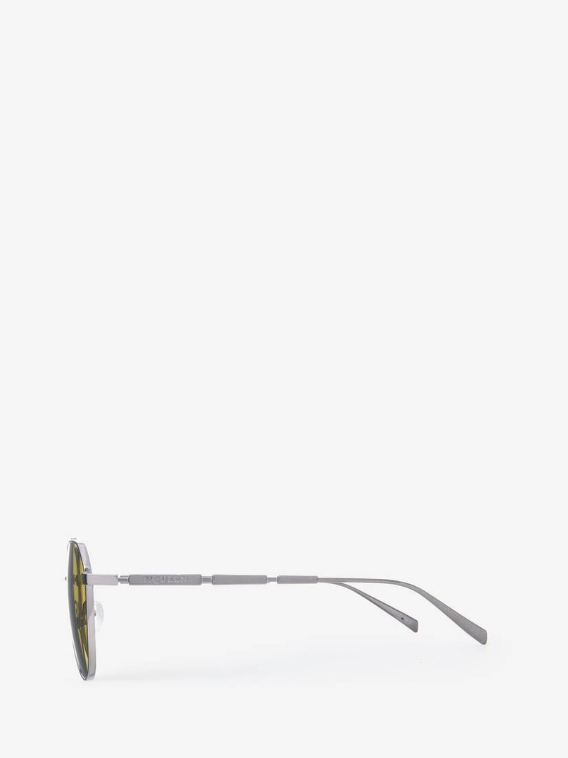 Metal Plaque Pilot Sunglasses 3